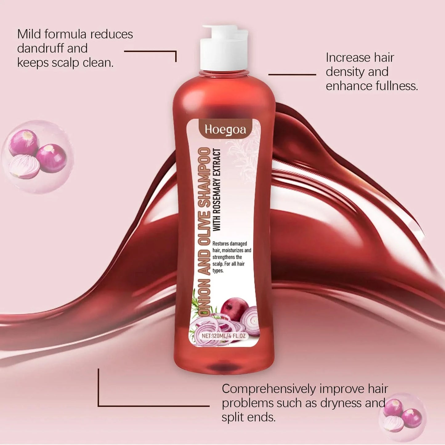 Hoegoa Natural Hair Care Set Nourishing Scalp Strengthening Hair Roots Deep Cleaning Dirt Oil Control Smoothing Hair Wash Set - M & M Global