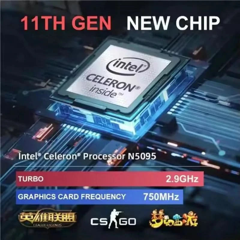 Notebook 15.6 inch  32GB Ram DDR4 2TB SSD Windows 11 10  Laptop Gamer Intel N5095  Office Computer Backlit Fingerprint