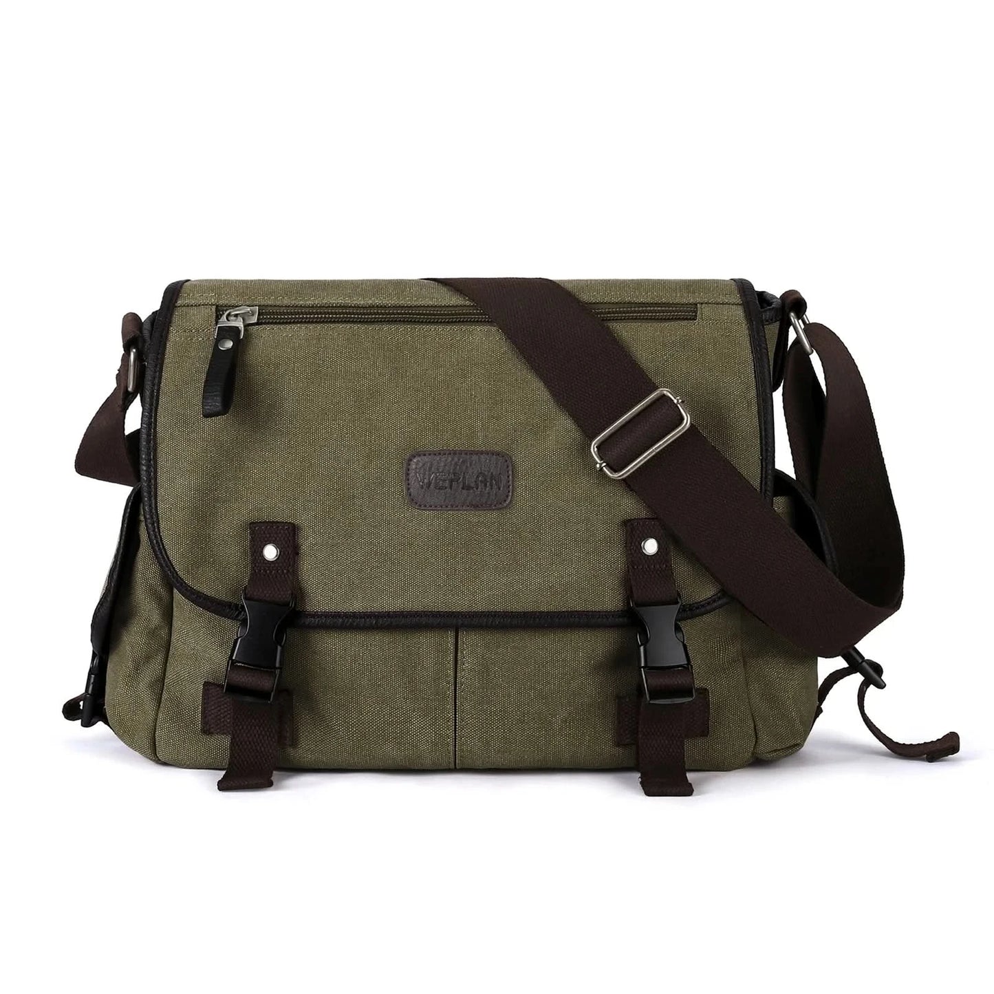 Messenger Bag for Men Retro Canvas Satchel Casual Briefcases Laptop Bag Fit 13Inch,Water Resistant Crossbody College Satchel Bag - M & M Global