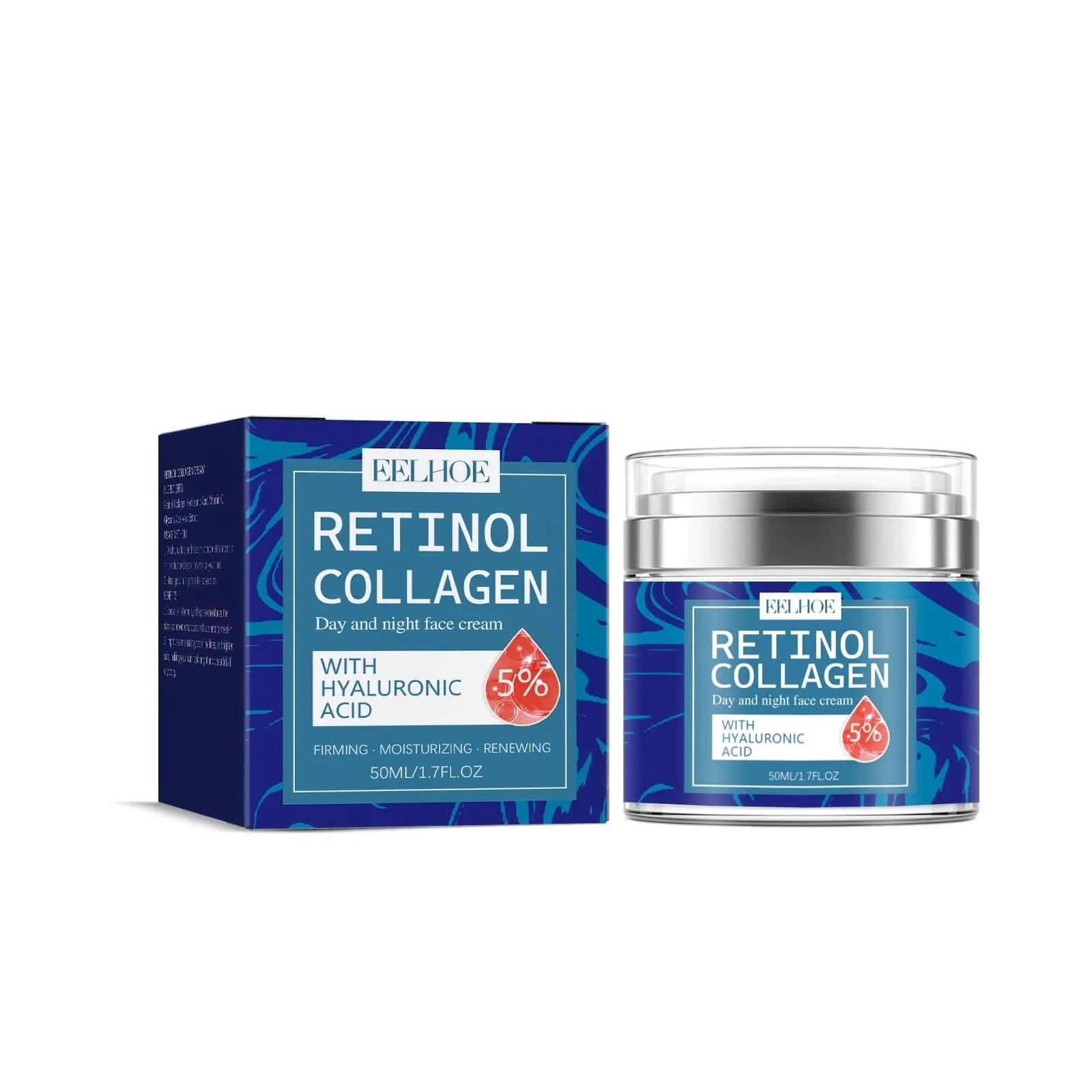 EELHOE Retinol Collagen Cream Lightens Fine Lines Tightens Skin Evens Skin Tone Moisturizes Face Cream Improve Skin Elasticity - M & M Global