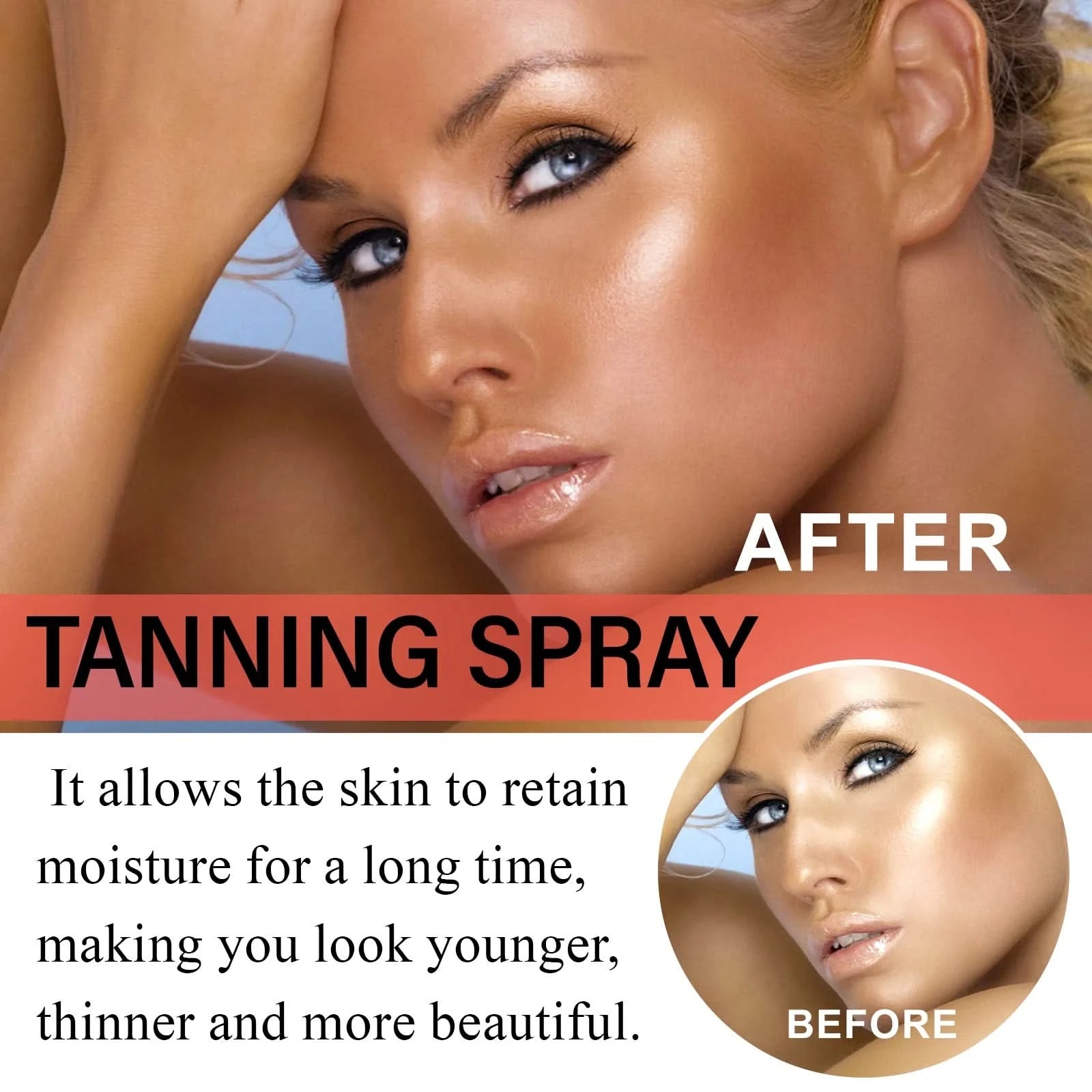 Oceaura Sunless Tanning Lotion Repair Sun Damaged Bronzer Skin Moisturizing Improve Luster Smoothing Natural Tanning Mousse - M & M Global