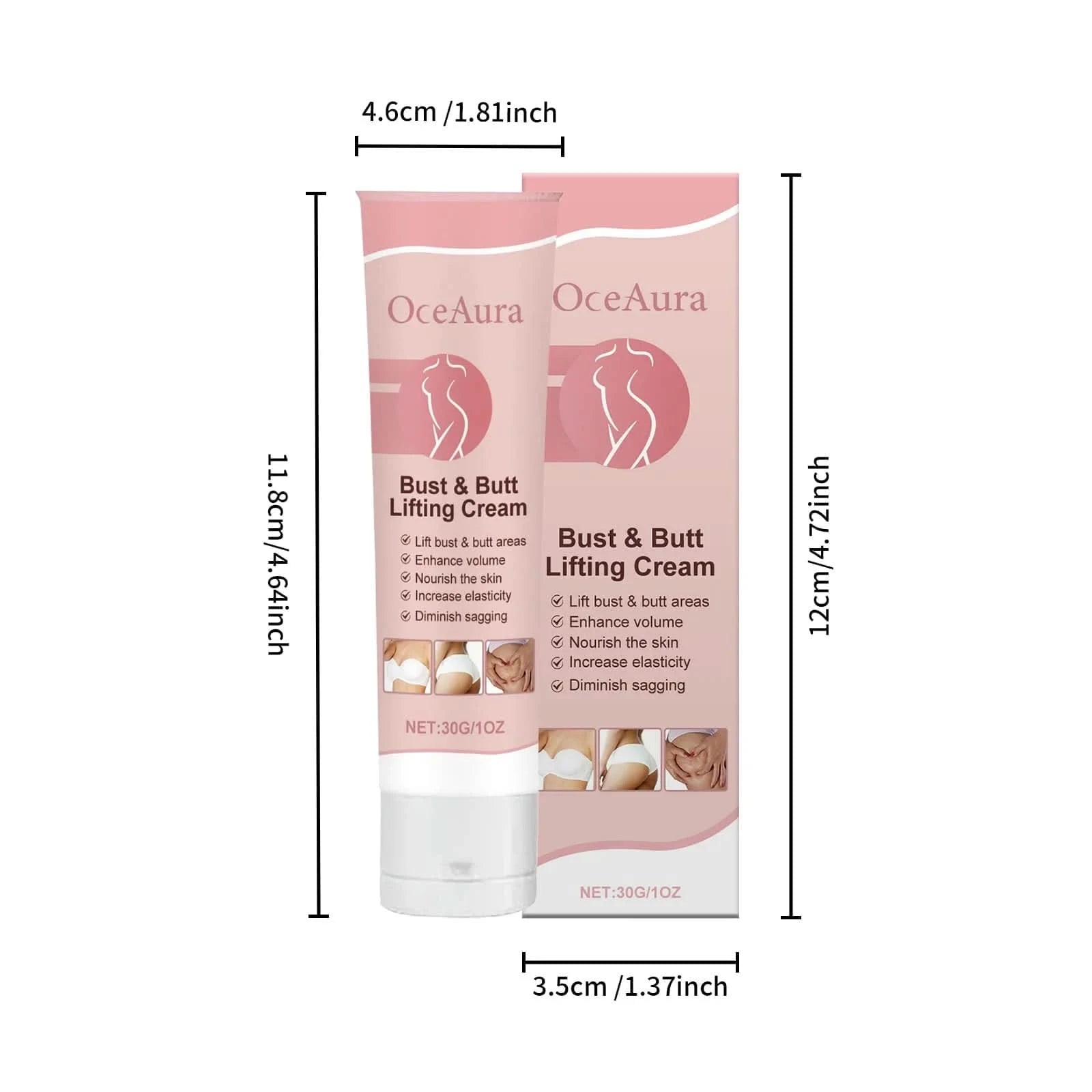 Oceaura Nourishing Body Cream Breast and Butt Care Firming Lifting Smoothing Skin Non-sticky Shaping Body Moisturizing Cream - M & M Global