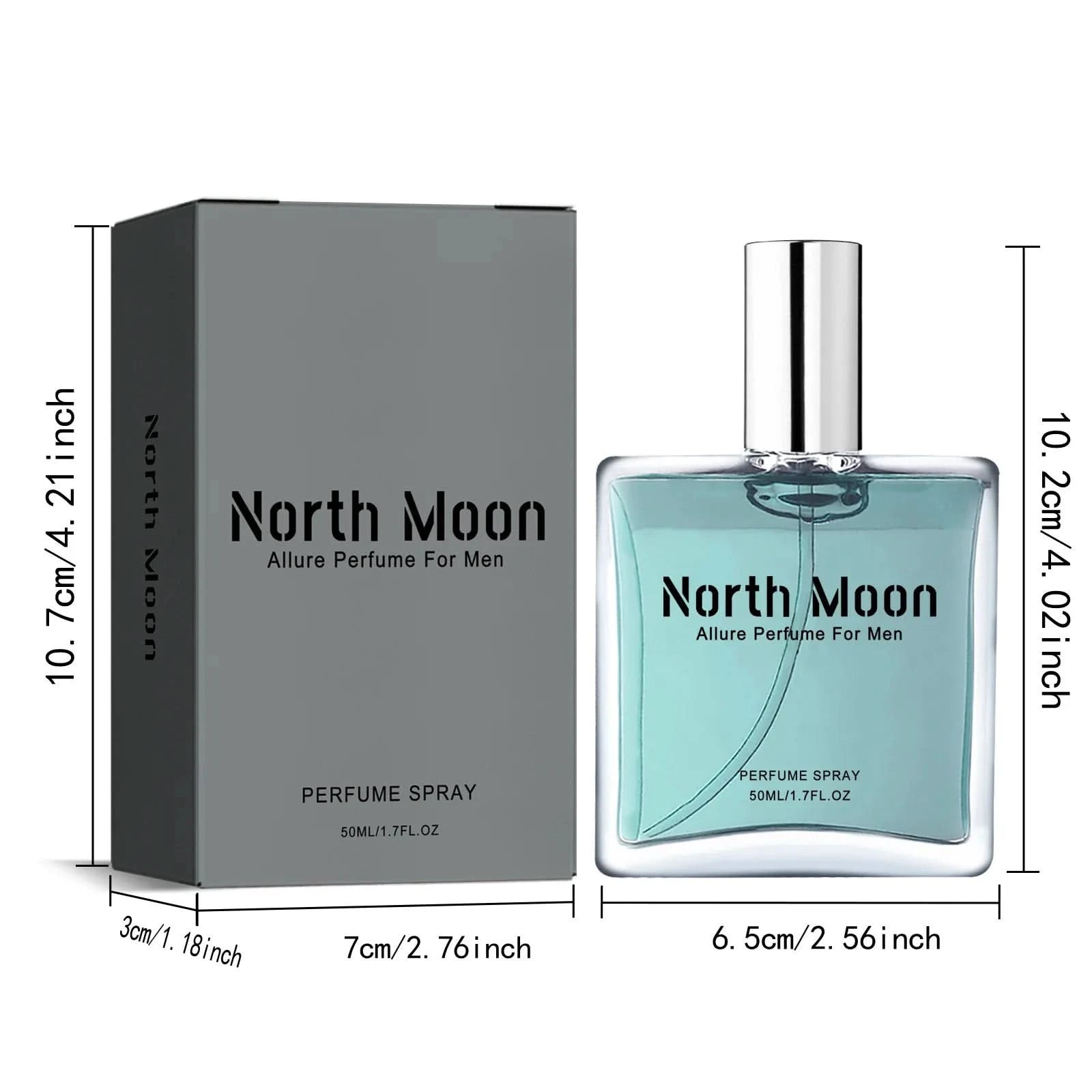 North Moon 50ml Men Glamour Perfume Long Lasting Fragrance Pheromone Dating Attract Flirting Encourage Sexy Charming Perfume - M & M Global