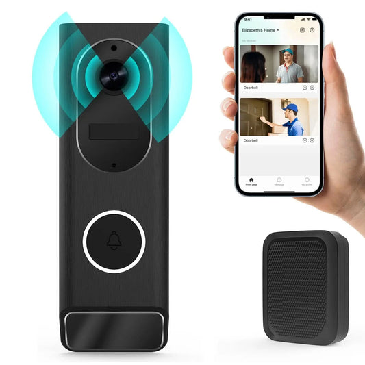 S7 1080P Wireless Video Doorbell Camera WiFi Smart Door Bell IP66 Smart Home Security Motion Detect Night Vision Intercom Bell - M & M Global