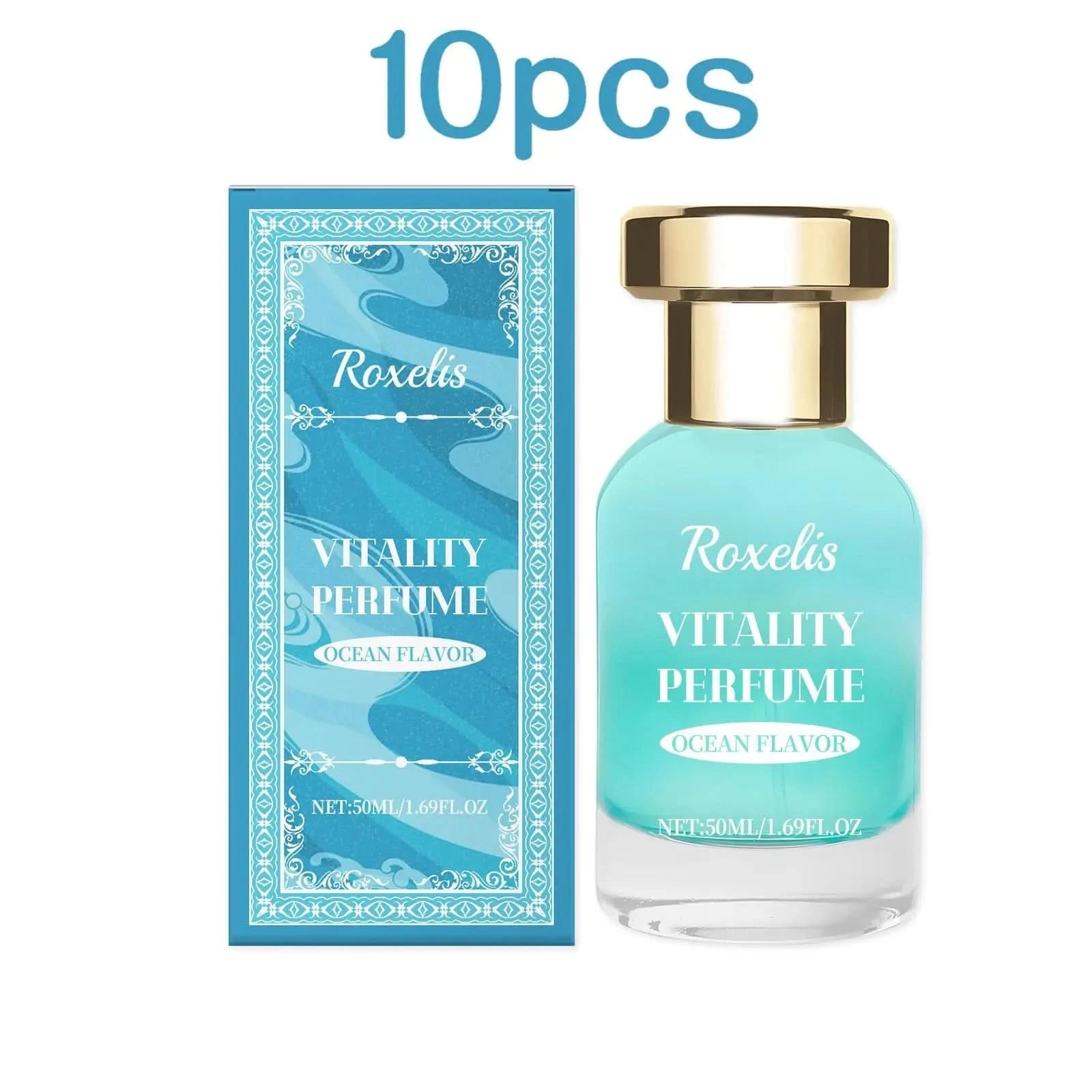 Roxelis 50ml Fresh Perfume Ocean Vitality Long Lasting Scent Pheromone to Attract Romantic Dating Flirting Glamour Perfume Spray - M & M Global