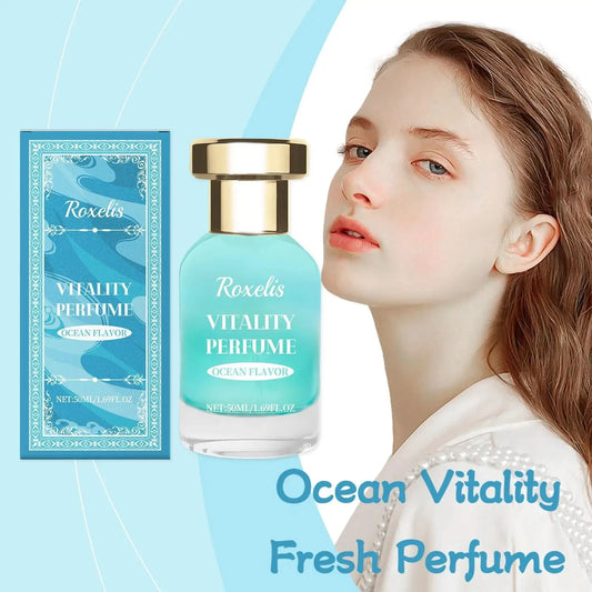 Roxelis 50ml Fresh Perfume Ocean Vitality Long Lasting Scent Pheromone to Attract Romantic Dating Flirting Glamour Perfume Spray - M & M Global