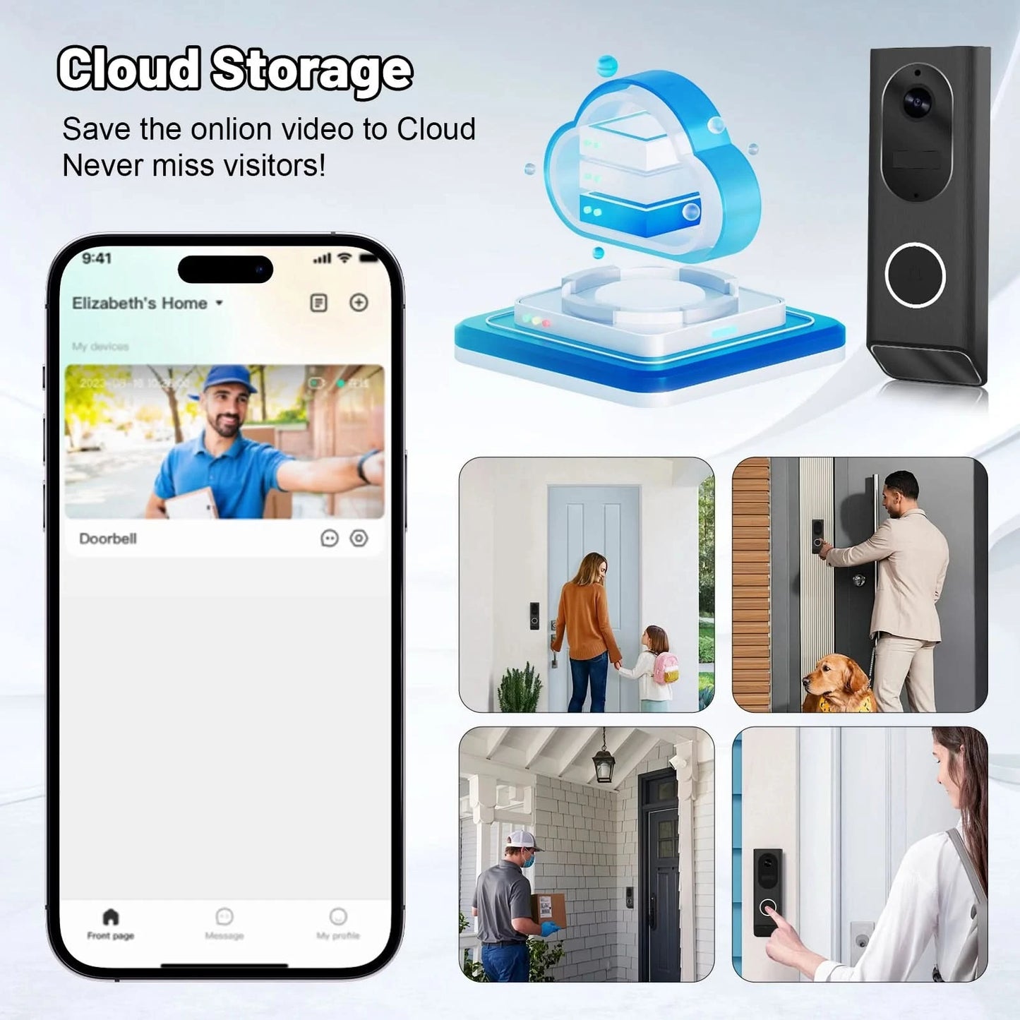 S7 1080P Wireless Video Doorbell Camera WiFi Smart Door Bell IP66 Smart Home Security Motion Detect Night Vision Intercom Bell - M & M Global