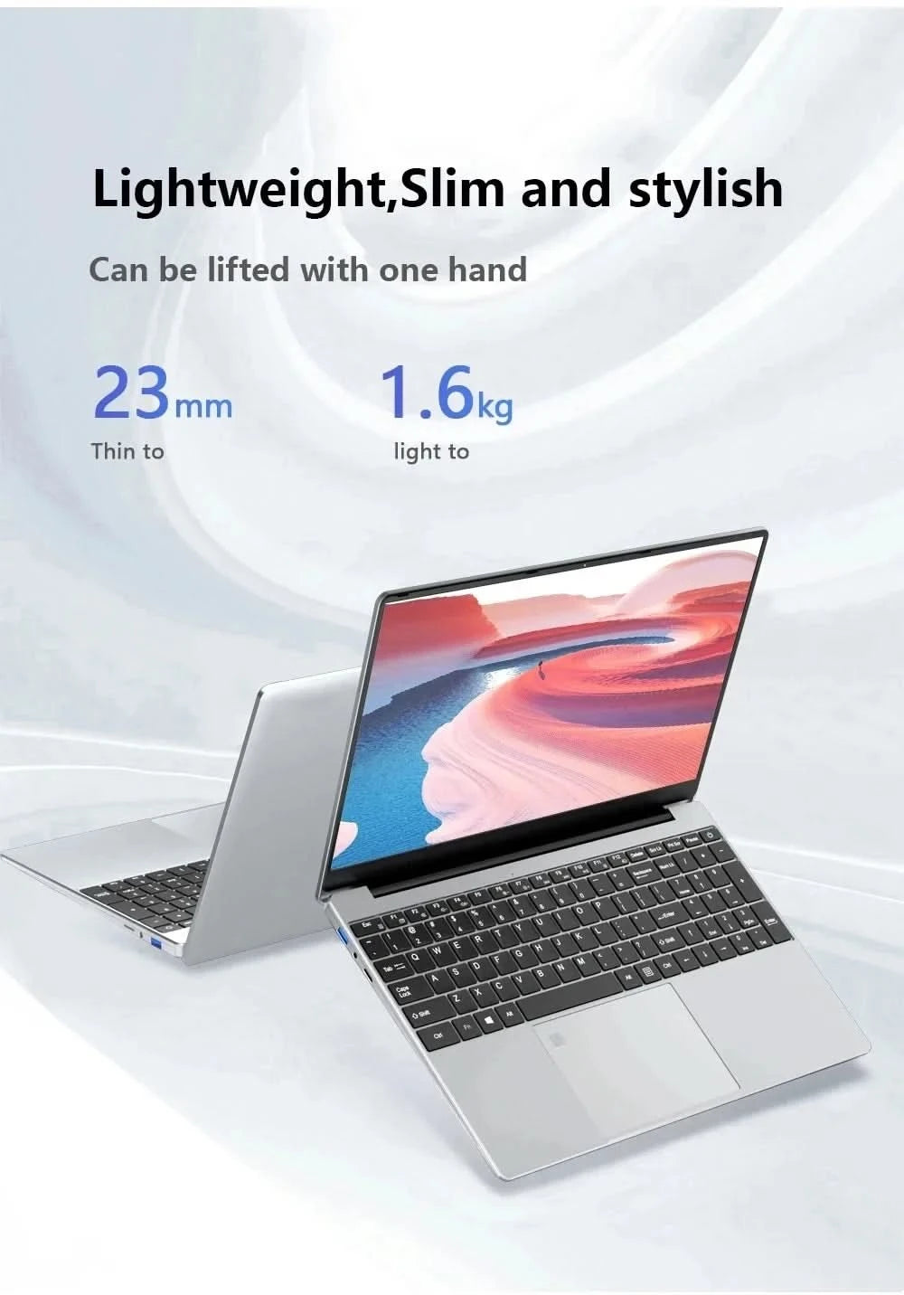 15.6 inch Portable i7 Laptop Fingerprint Unlock Notebook 16GB 1TB Windows 11 Gaming Laptops Computer Intel i7-8500Y Notebook PC