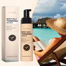 Ouhoe 100ml Self Tanning Mousse Bronzing Accelerate Flawless Sunless Outdoor Darker Solarium Sunbath Fake Tan Self Tanner Mousse - M & M Global
