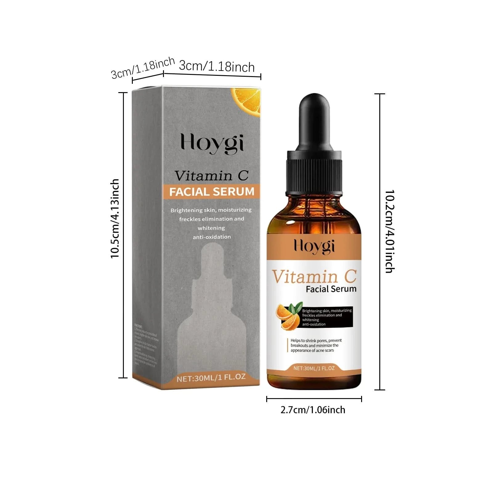 Hoygi 30ml Vitamin C Glowing Facial Serum Dark Spots Remover Melanina Moisturizing Nourish Brightening Facial Repair Skin Serum - M & M Global