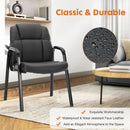 JHK Leather Waiting Room Chairs No Wheels,Guest Chair with Padded Arm Office Guest Chair Conference Room Lobby Table