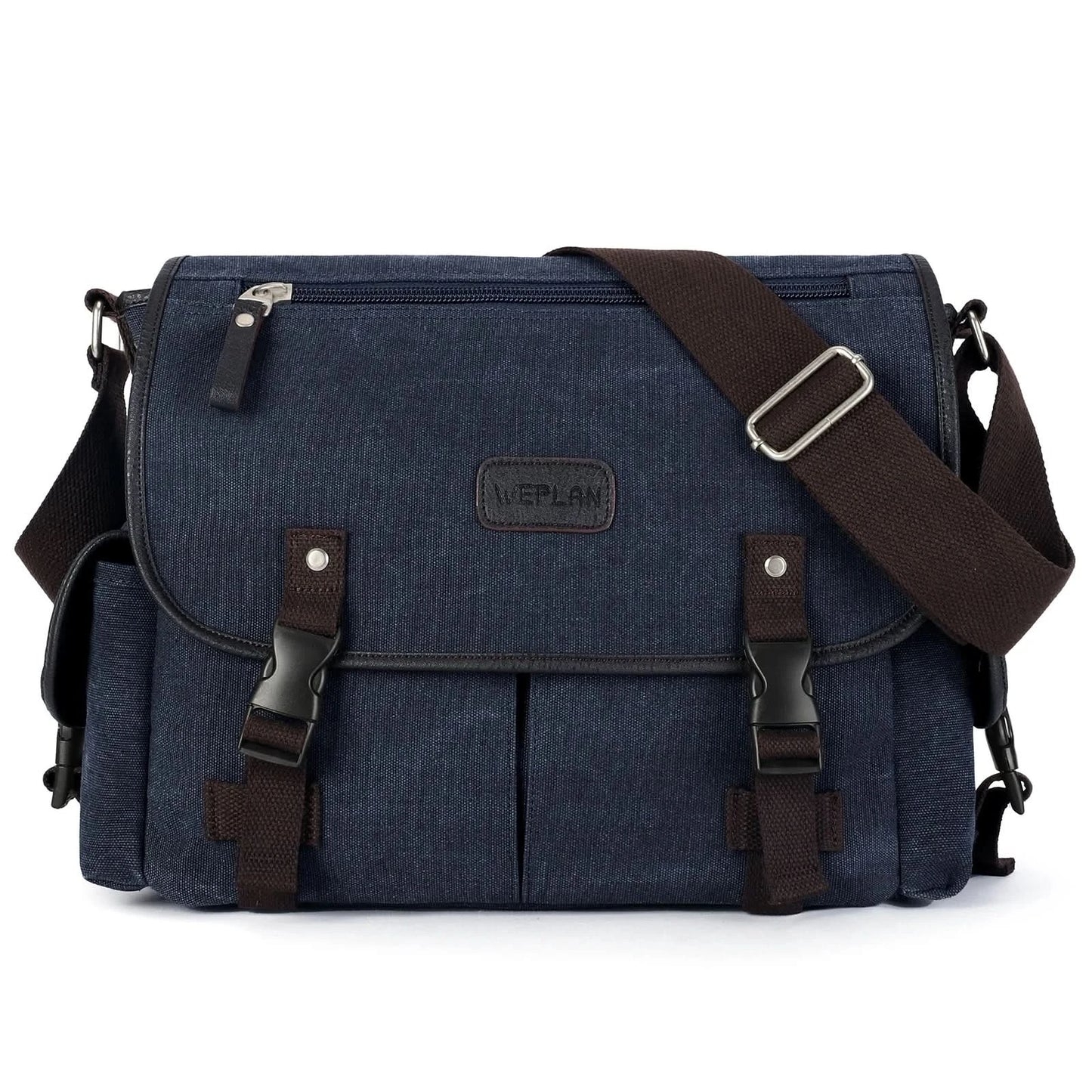 Messenger Bag for Men Retro Canvas Satchel Casual Briefcases Laptop Bag Fit 13Inch,Water Resistant Crossbody College Satchel Bag - M & M Global