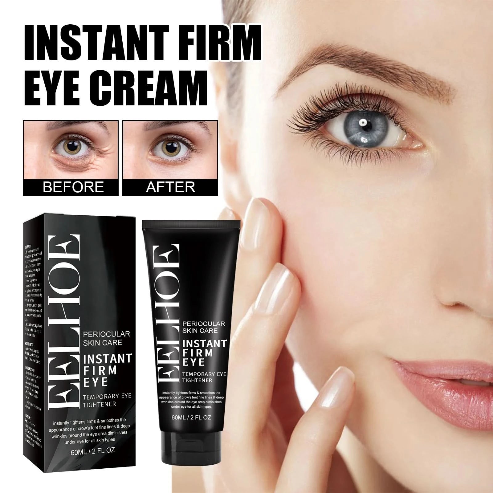 EELHOE Periocular Care Cream Instant Firm Delicate Eye Skin Reduces Under-Eye Bags Anti Aging Fine Lines Temporary Eye Tightener - M & M Global