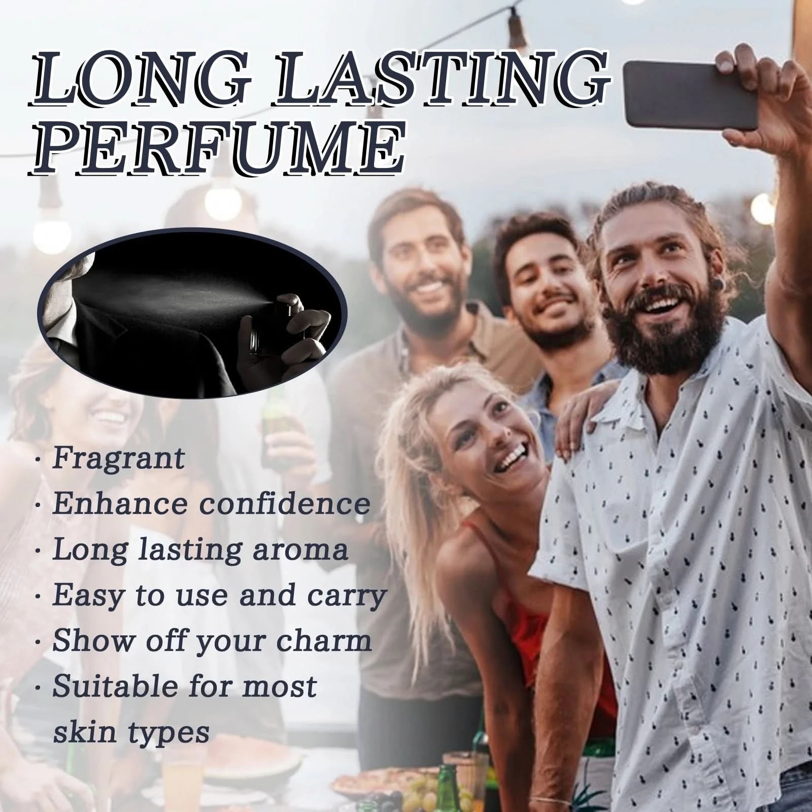 Roxelis Men Natural Scent Pheromone Perfume Charming Attractive Lasting Fresh Fragrance Men Perfume Spray for Bussiness Dating - M & M Global