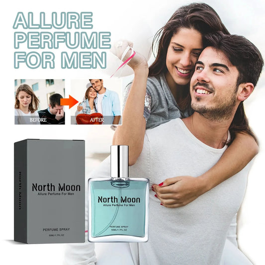 North Moon 50ml Men Glamour Perfume Long Lasting Fragrance Pheromone Dating Attract Flirting Encourage Sexy Charming Perfume - M & M Global