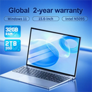 Notebook 15.6 inch  32GB Ram DDR4 2TB SSD Windows 11 10  Laptop Gamer Intel N5095  Office Computer Backlit Fingerprint