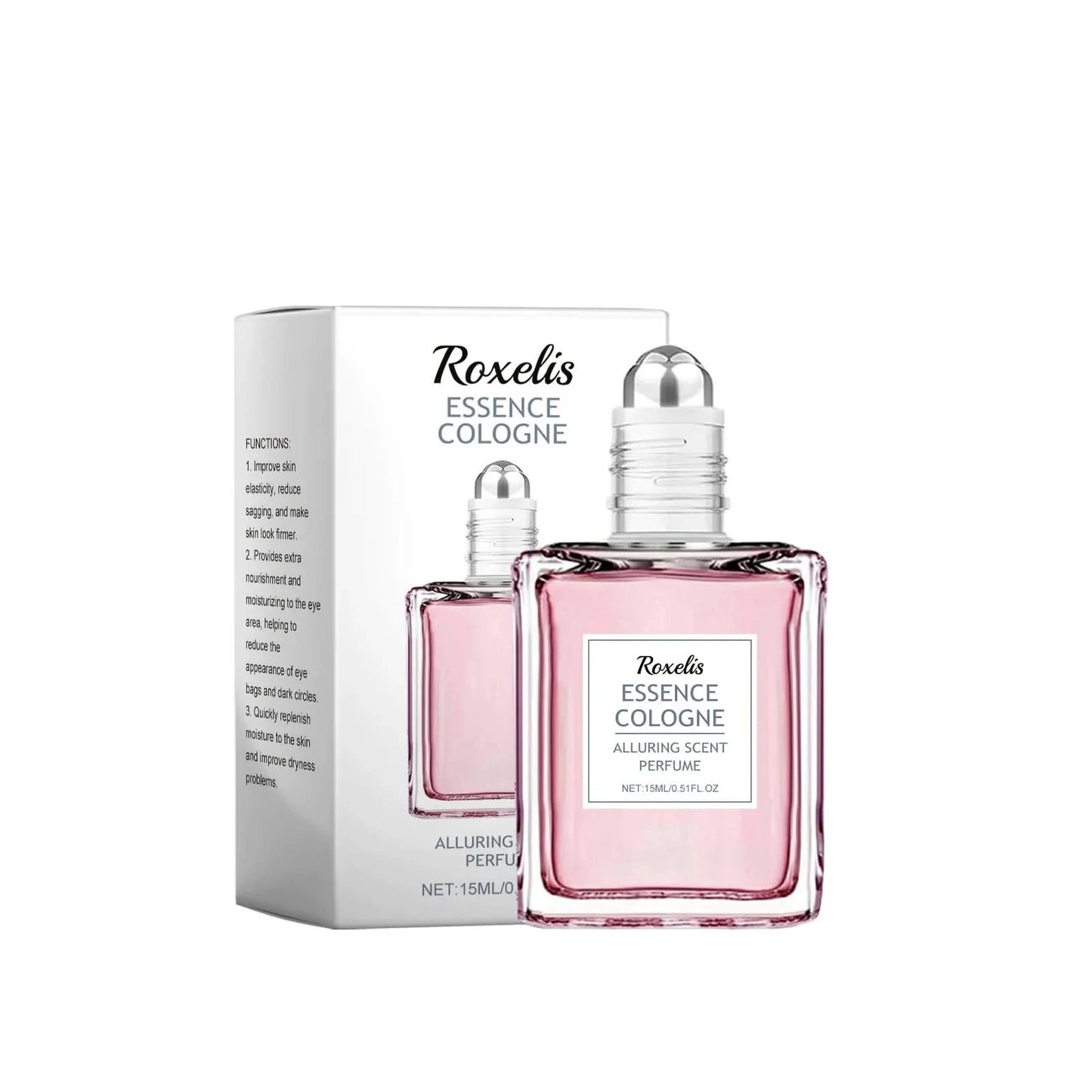 Roxelis 15ml Pink Rose Floral Scent Perfume Pheromones Roll-On Oil Deodorant Lasting Charming Romantic Attraction Perfume Roller - M & M Global