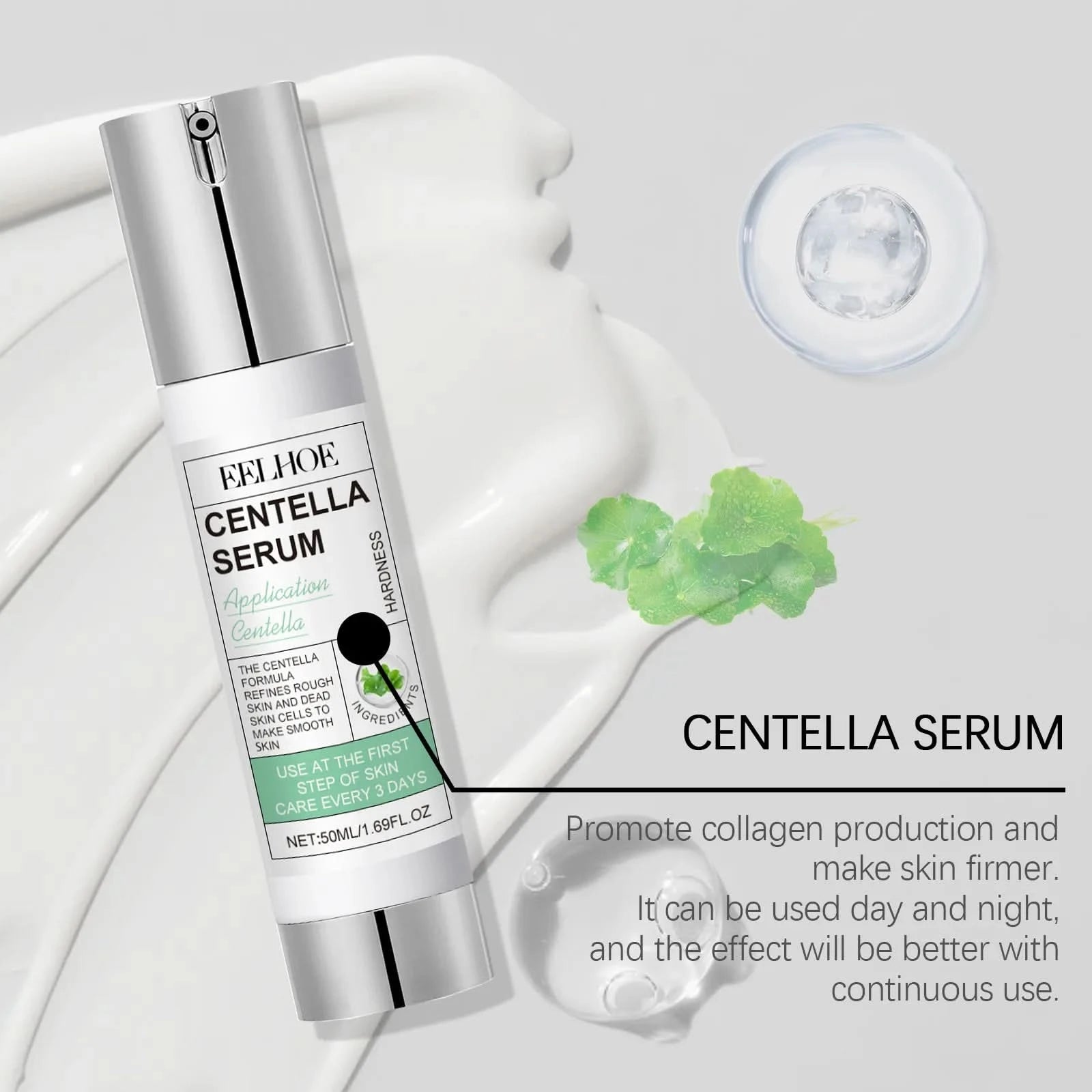 Face Essence of Centella Asiatica Moisturizing Facial Serum Brighten Smooth Skin Care Rejuvenation Pore Refining Resurfacing - M & M Global