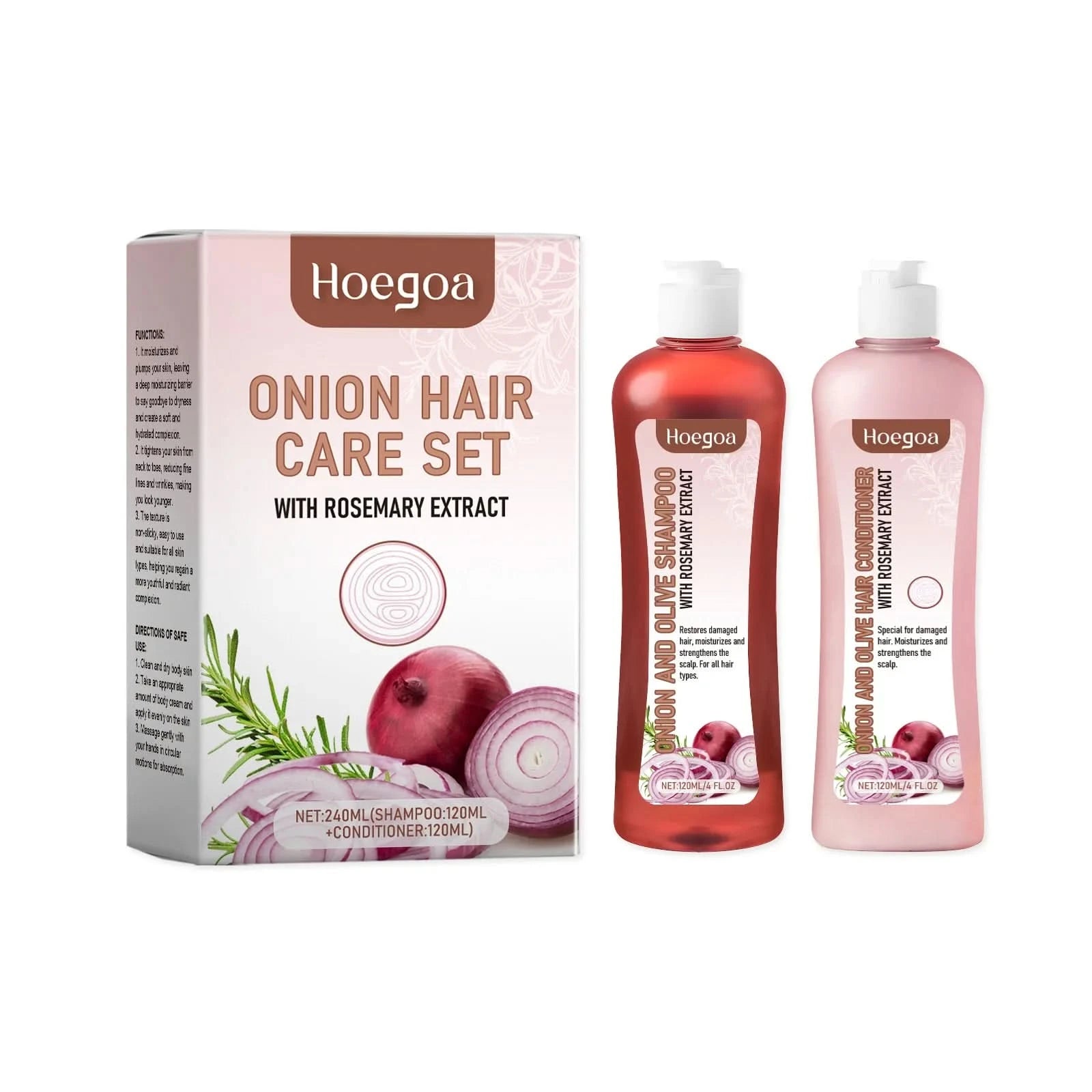 Hoegoa Natural Hair Care Set Nourishing Scalp Strengthening Hair Roots Deep Cleaning Dirt Oil Control Smoothing Hair Wash Set - M & M Global