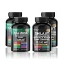 Sea Moss and shilajit Bundle 120 capsules, with Seamoss, Black Seed Oil, Ashwagandha, Ginger, Burdock Root, Turmeric, Black Pepp - M & M Global
