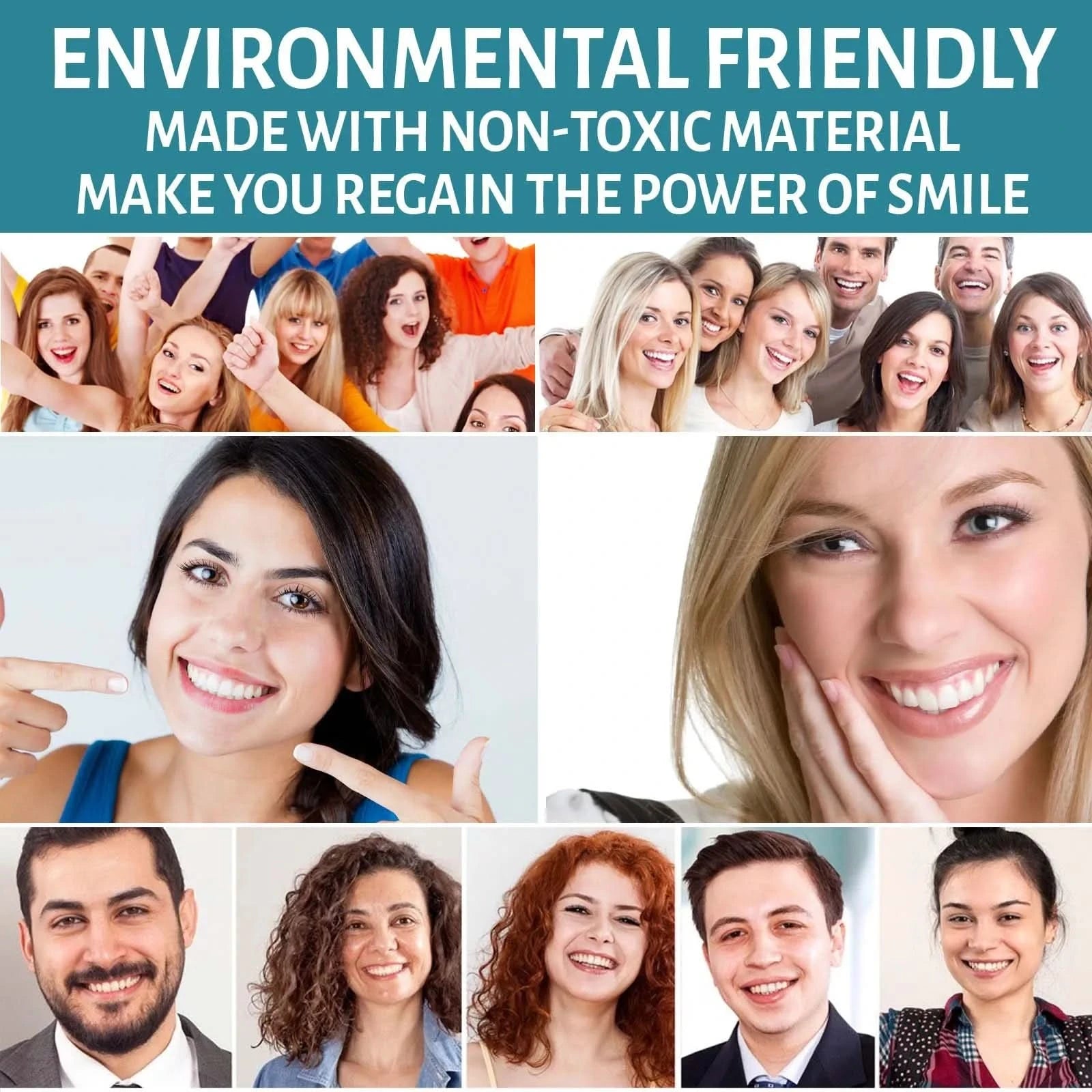 Eelhoe Instant Perfect Fit Teeth Whitening Fake Tooth Cover Teeth Upper Lower Veneers Lasting Snap-On Dentures Oral Hygiene Care - M & M Global
