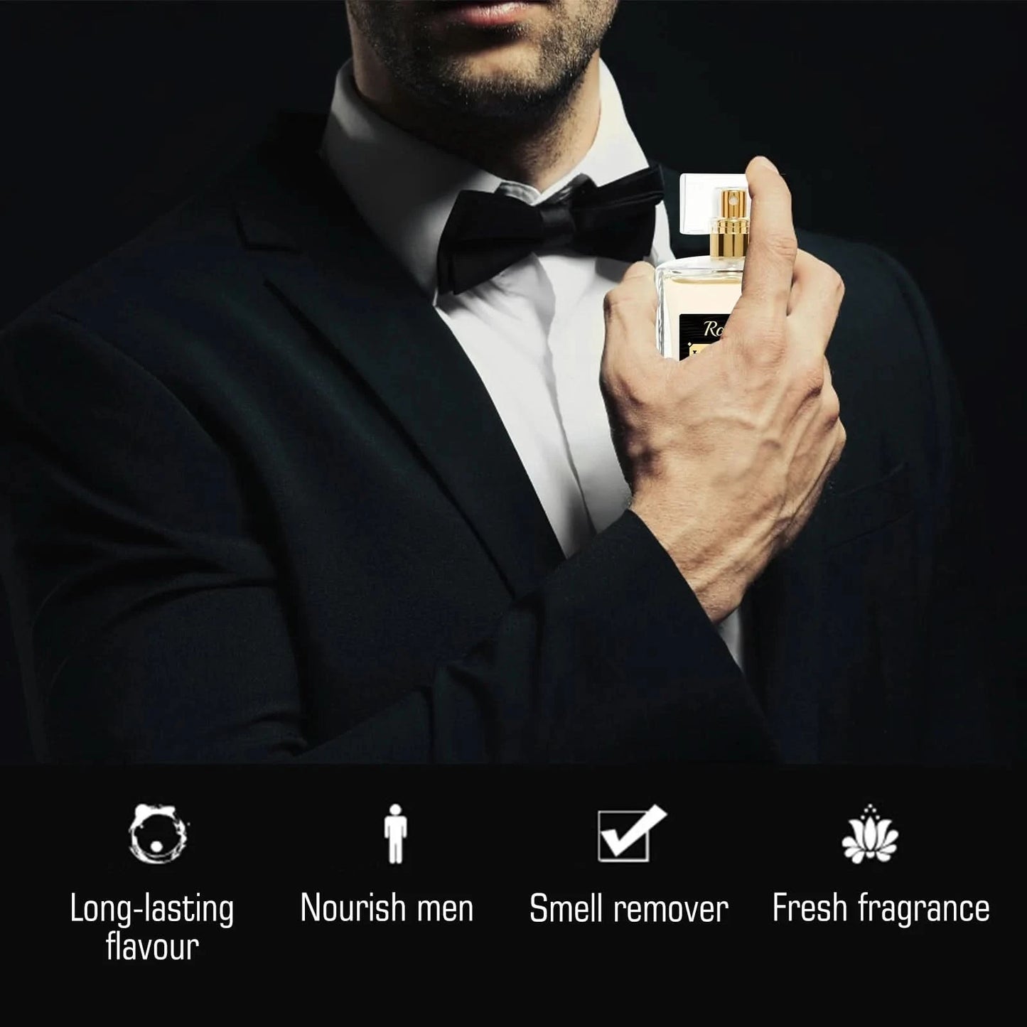 Roxelis 30ml Man Pheromone Cologne Perfume Dating Attract Flirting Long Lasting Scent Gentlemen Charm Body Fresh Perfume Spray - M & M Global