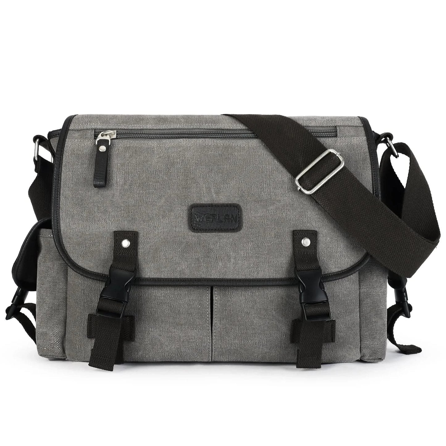 Messenger Bag for Men Retro Canvas Satchel Casual Briefcases Laptop Bag Fit 13Inch,Water Resistant Crossbody College Satchel Bag - M & M Global