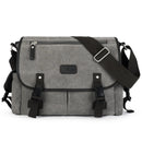 Messenger Bag for Men Retro Canvas Satchel Casual Briefcases Laptop Bag Fit 13Inch,Water Resistant Crossbody College Satchel Bag - M & M Global