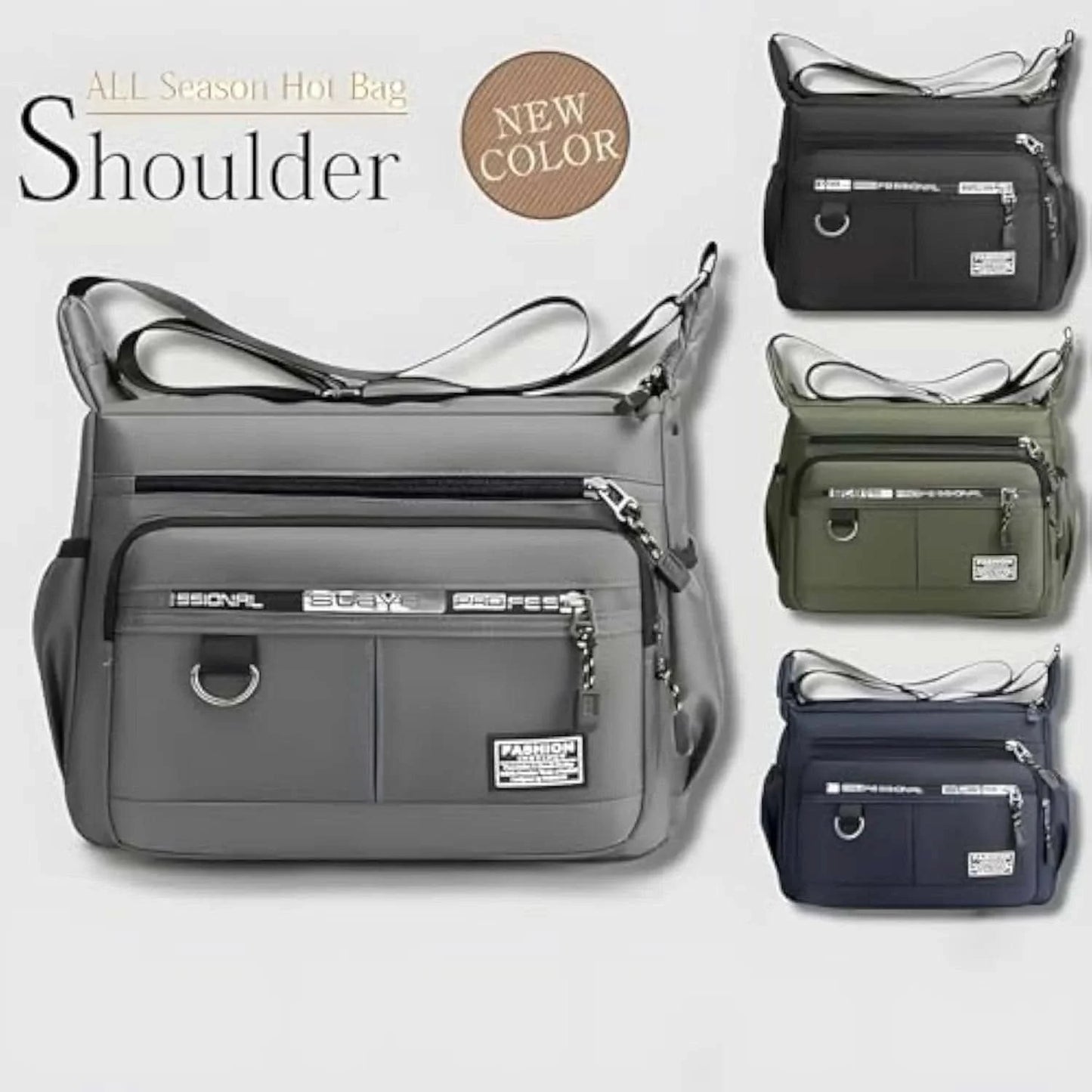 Design Oxford Shoulder Bag Large Capacity Men's Casual Multi-layer Pocket Fashion Single Shoulder Crossbody Luxury Messenger Bag - M & M Global