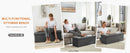JHK Living Room Hidden Storage Footstool Toy Box Bedroom Bench Linen Fabric Easy Assemble Strong Load-bearing Capacity Stool