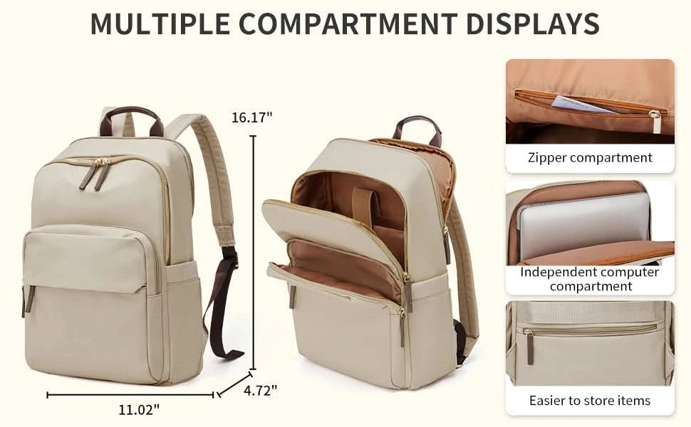 New Simple Large Capacity Backpack Women Travel Business Teacher Backpack Laptop Shoulder Bag Girl School Student Backpack Purse - M & M Global