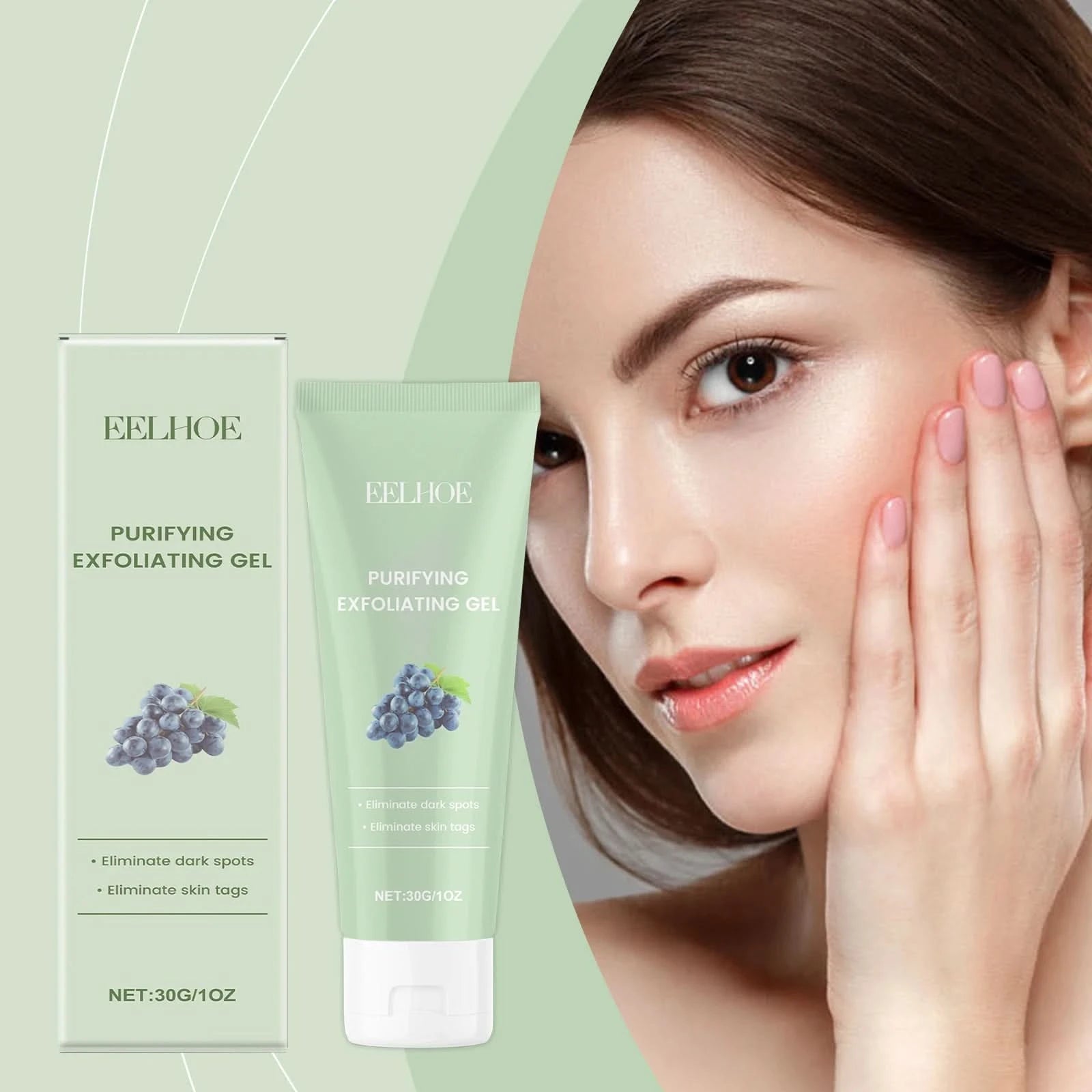Facial Exfoliating Gel Skin Care Deep Cleaning Face Scrub Skincare Product Hyaluronic Acid Repair Facial Moisturizing Face Gel - M & M Global