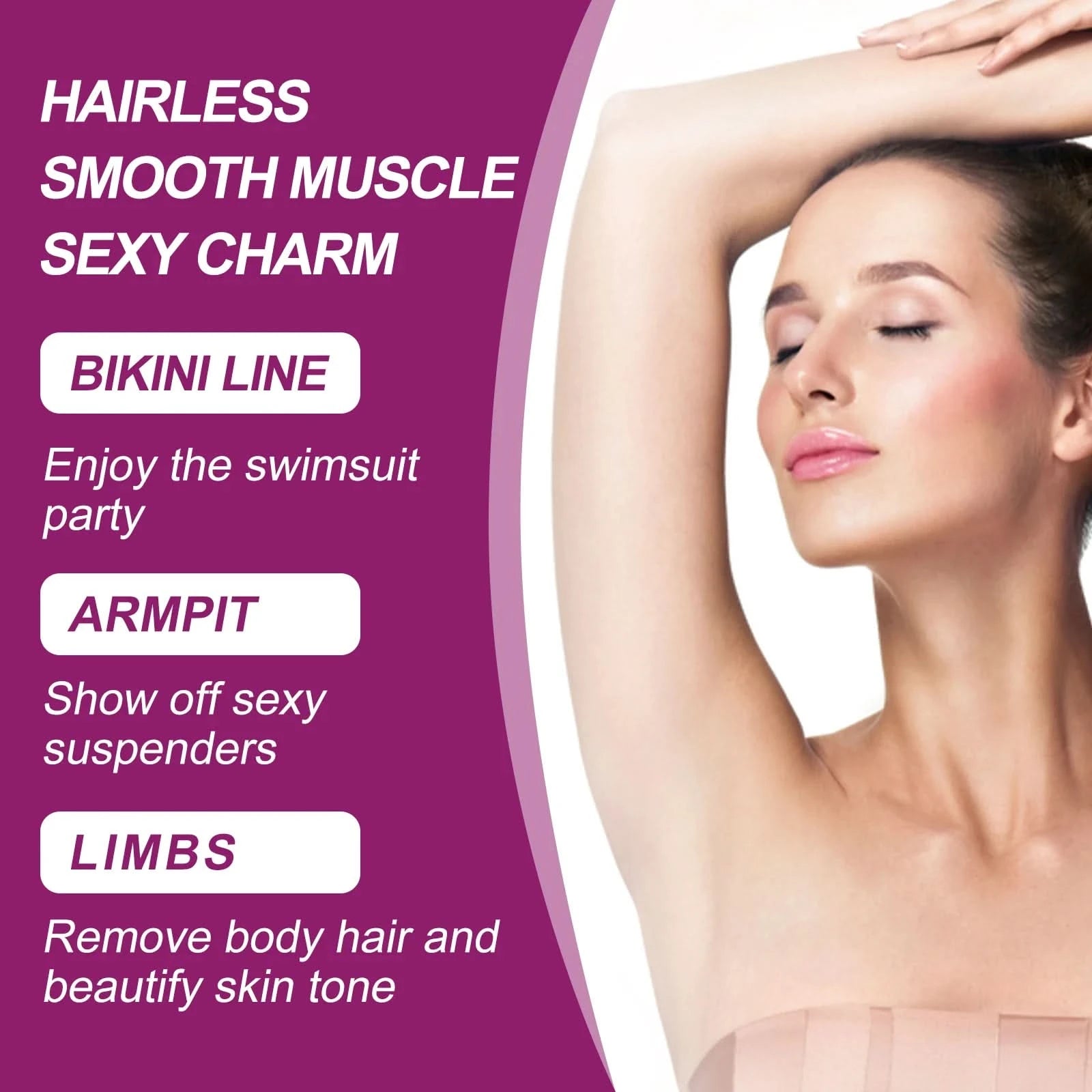 Oceaura Hair Removal Spray Painless Quick Smoothing Skin Silky Beauty Body Delay Growth Hair Removal Mist for Armpit Leg Bikini - M & M Global