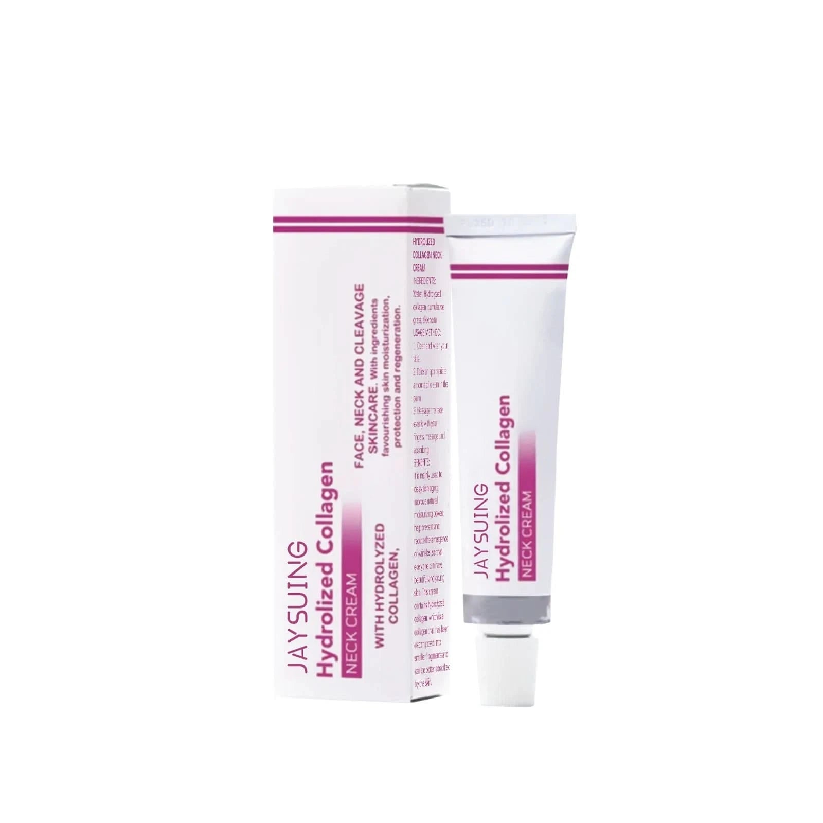 Jaysuing Hydrolyzed Collagen Neck Cream Smooths and Lightens Wrinkles Swan Neck Moisturizer Fine Lines Anti Aging and Whitening - M & M Global