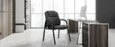JHK Leather Waiting Room Chairs No Wheels,Guest Chair with Padded Arm Office Guest Chair Conference Room Lobby Table