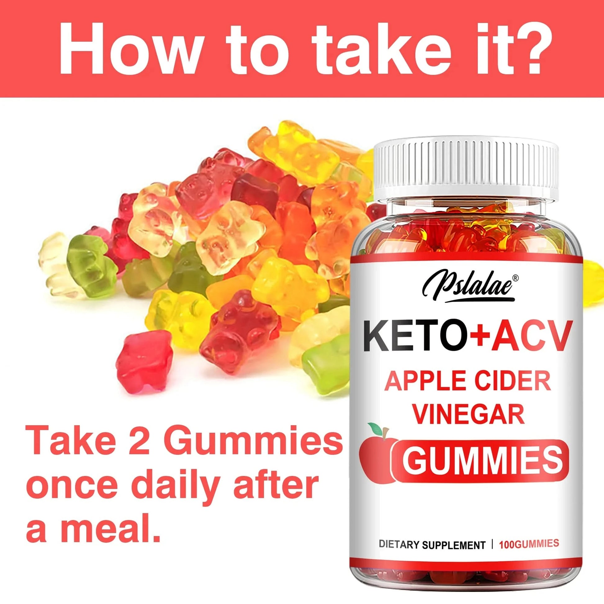 Keto + Acv Gummies - Healthy Weight Management, Accelerated Fat Burning, Whitening Skin - 100 Gummies - M & M Global