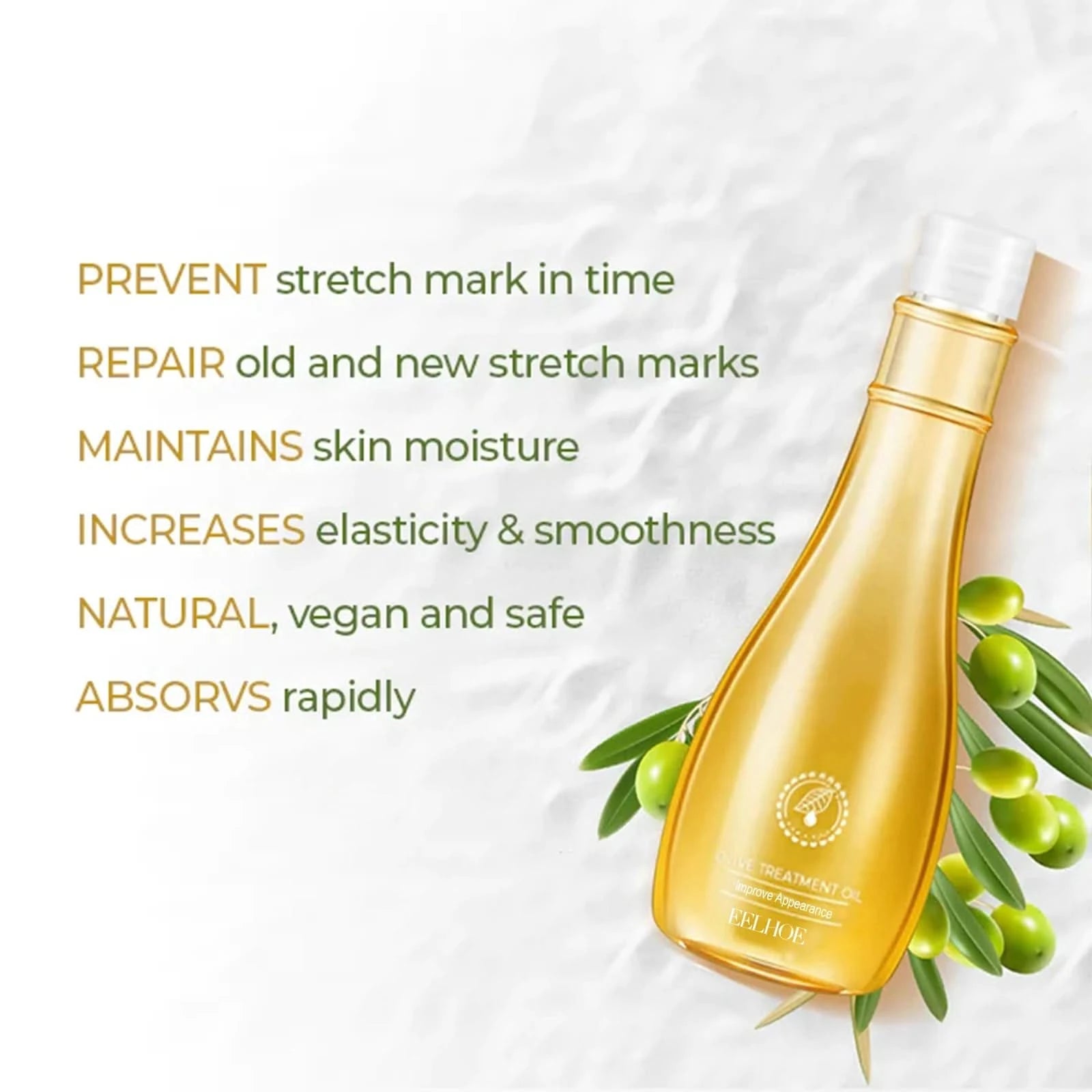 EELHOE Olive Skin Care Oil Temperature and Moisturizing Softening Firming Skin Nourishing Body Skin Care Oil Multi-Purpose Care - M & M Global