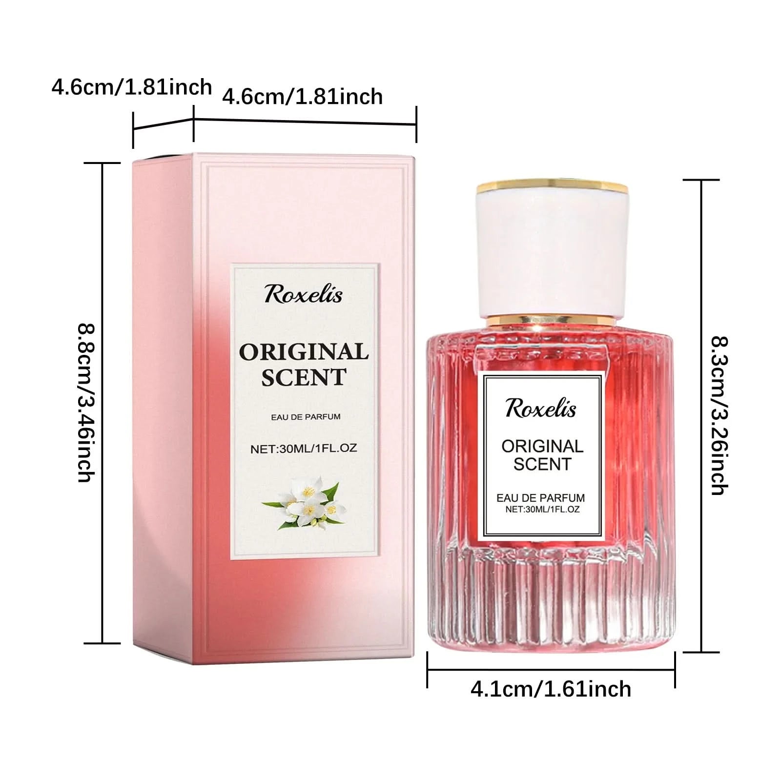 Roxelis 30ml Jasmine Pheromone Perfume Long Lasting Scent Sexy Floral Daily Dating Attracting Flirting Mist Body Aroma Perfume - M & M Global