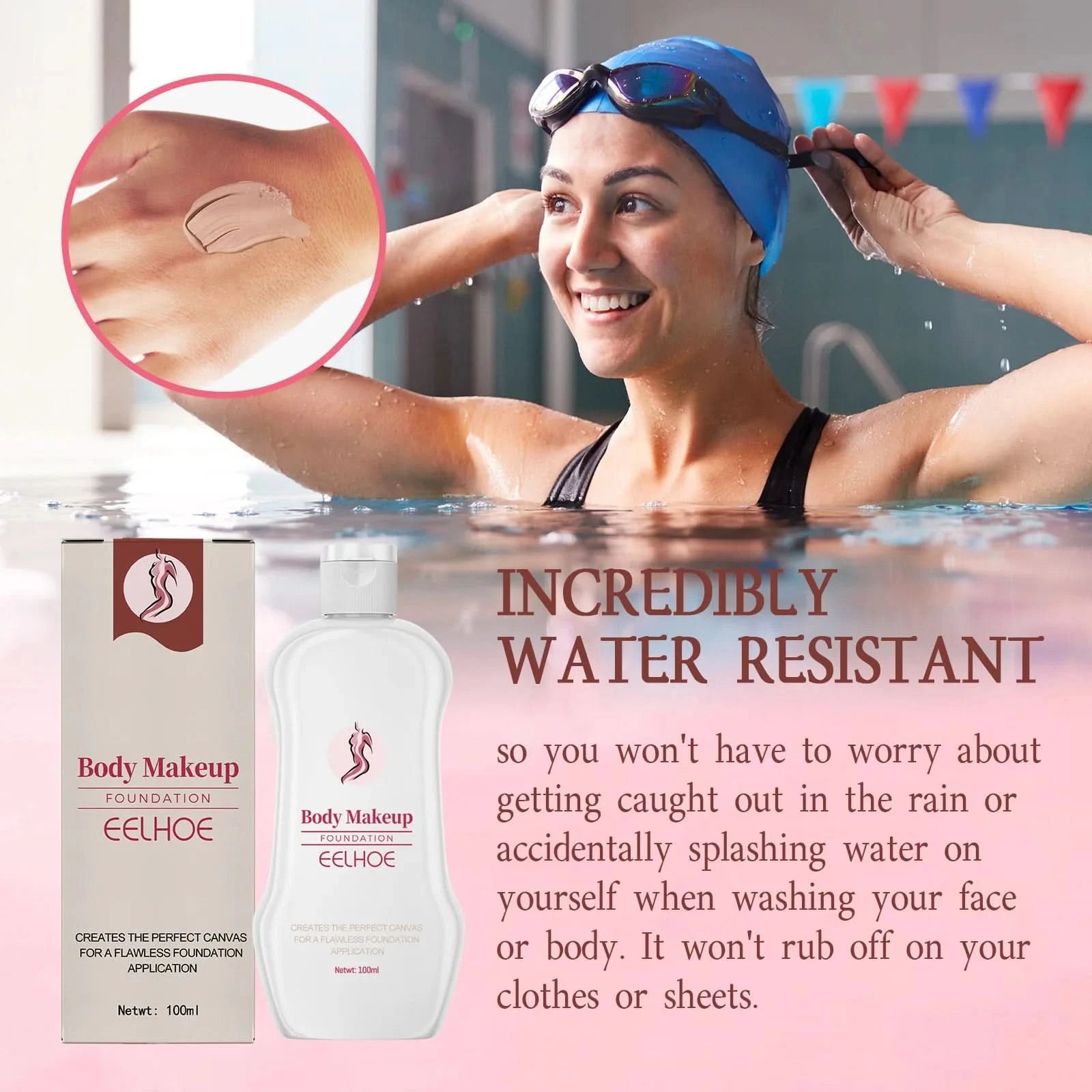 Eelhoe Body Makeup Liquid Foundation Lightening Skin Spots Tattoo Defects Natural Setting Moisturize Lasting Foundation Make Up - M & M Global