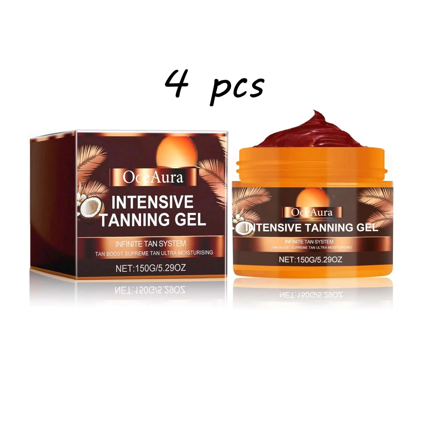 Oceaura 150g Intensive Body Tanning Gel Summer Beach Hydrating Sun Bronzer Sumless Tanning Non-irritating Skin Tanning Lotion - M & M Global