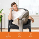 JHK Leather Waiting Room Chairs No Wheels,Guest Chair with Padded Arm Office Guest Chair Conference Room Lobby Table