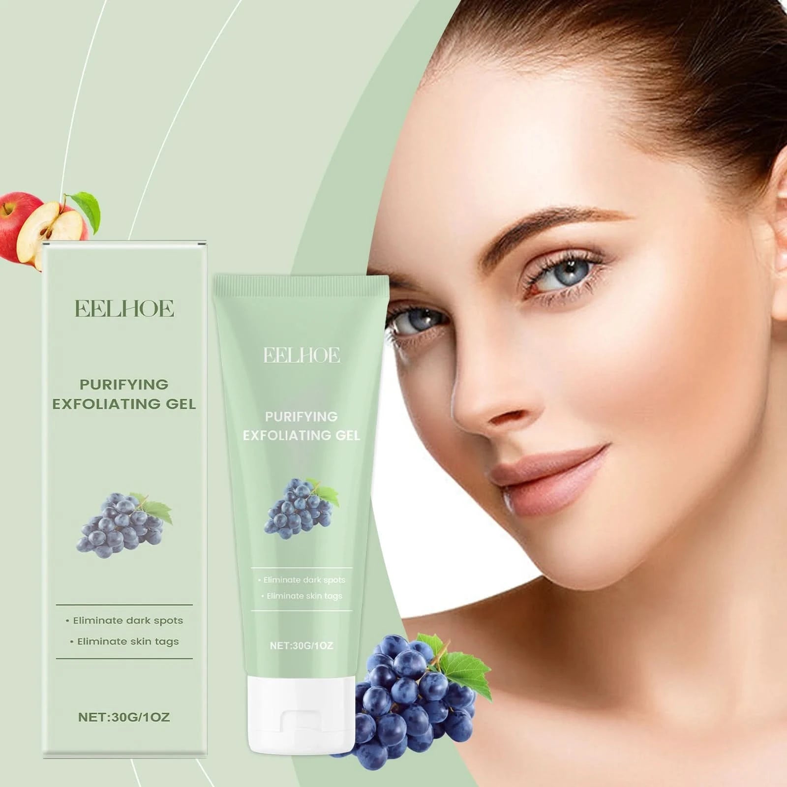 Facial Exfoliating Gel Skin Care Deep Cleaning Face Scrub Skincare Product Hyaluronic Acid Repair Facial Moisturizing Face Gel - M & M Global