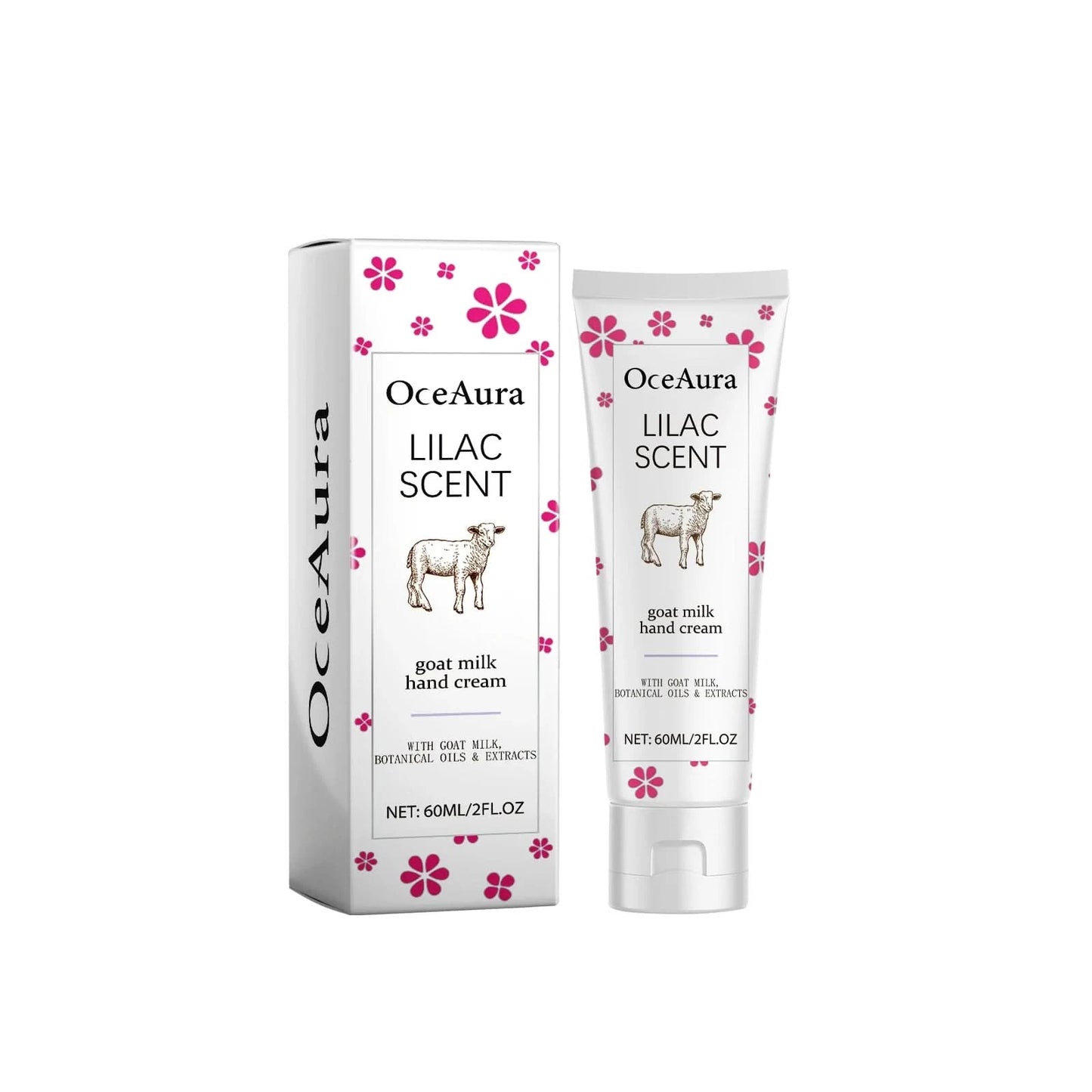 Oceaura Lilac Scent Hand Cream Anti Cracking Improve Rough Skin Prevent Dryness Refreshing Non-sticky Goat Milk Hand Care Cream - M & M Global