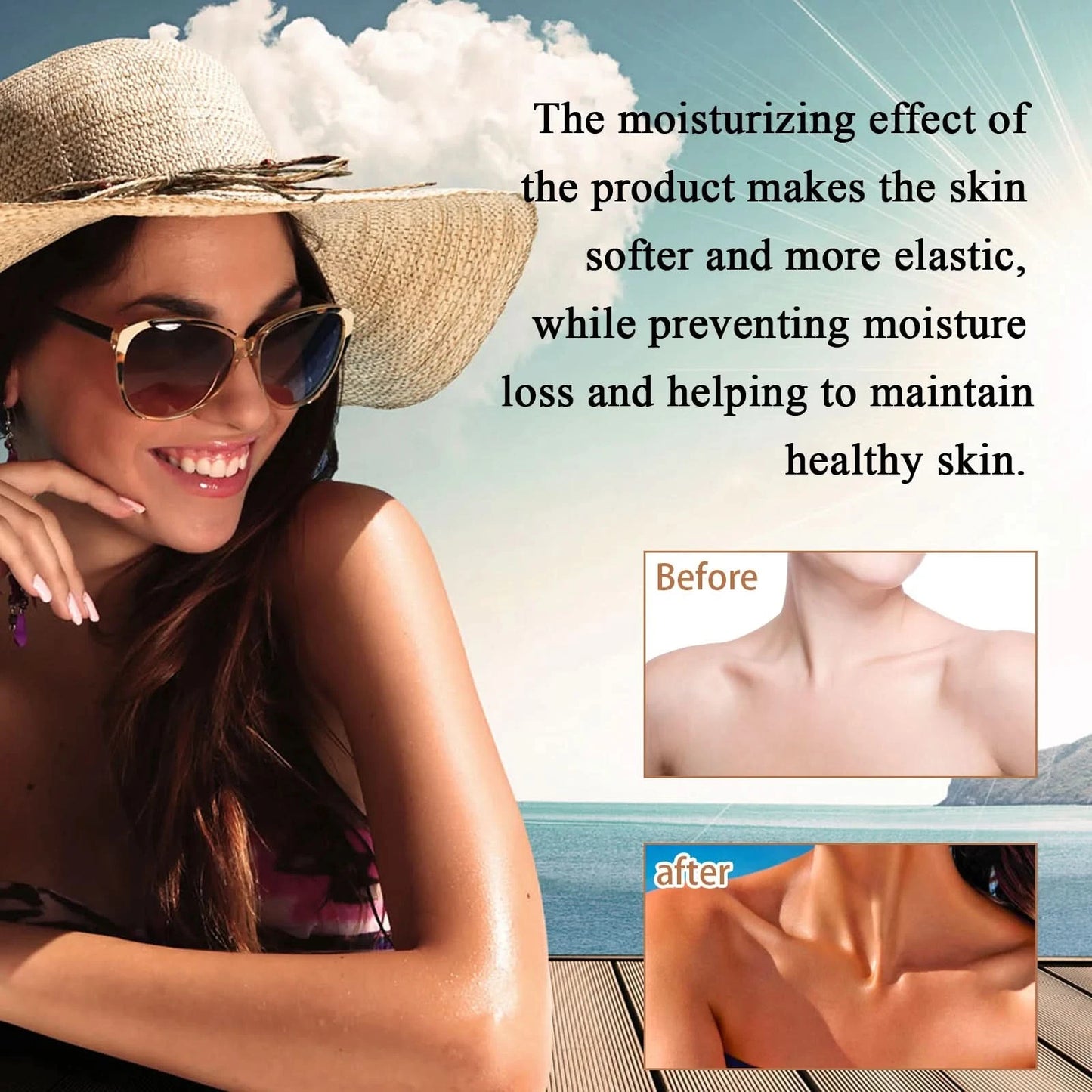 Oceaura Sunless Tanning Lotion Repair Sun Damaged Bronzer Skin Moisturizing Improve Luster Smoothing Natural Tanning Mousse - M & M Global