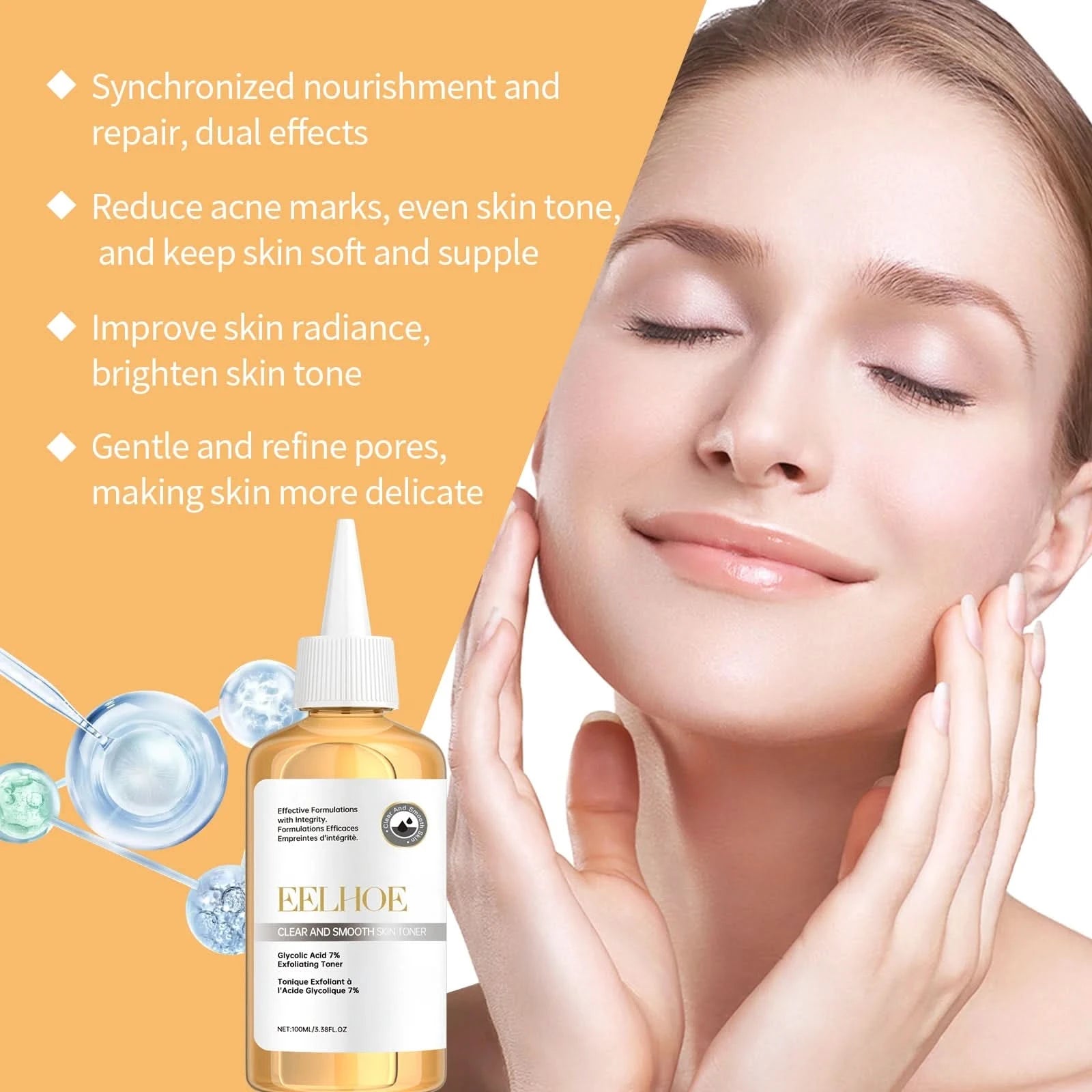 Salicylic Acid Face Toner for Facial Moisturizer Glowing Skin Tightening Improve Skin Lightening Glycolic Acid Toning Face 100ml - M & M Global