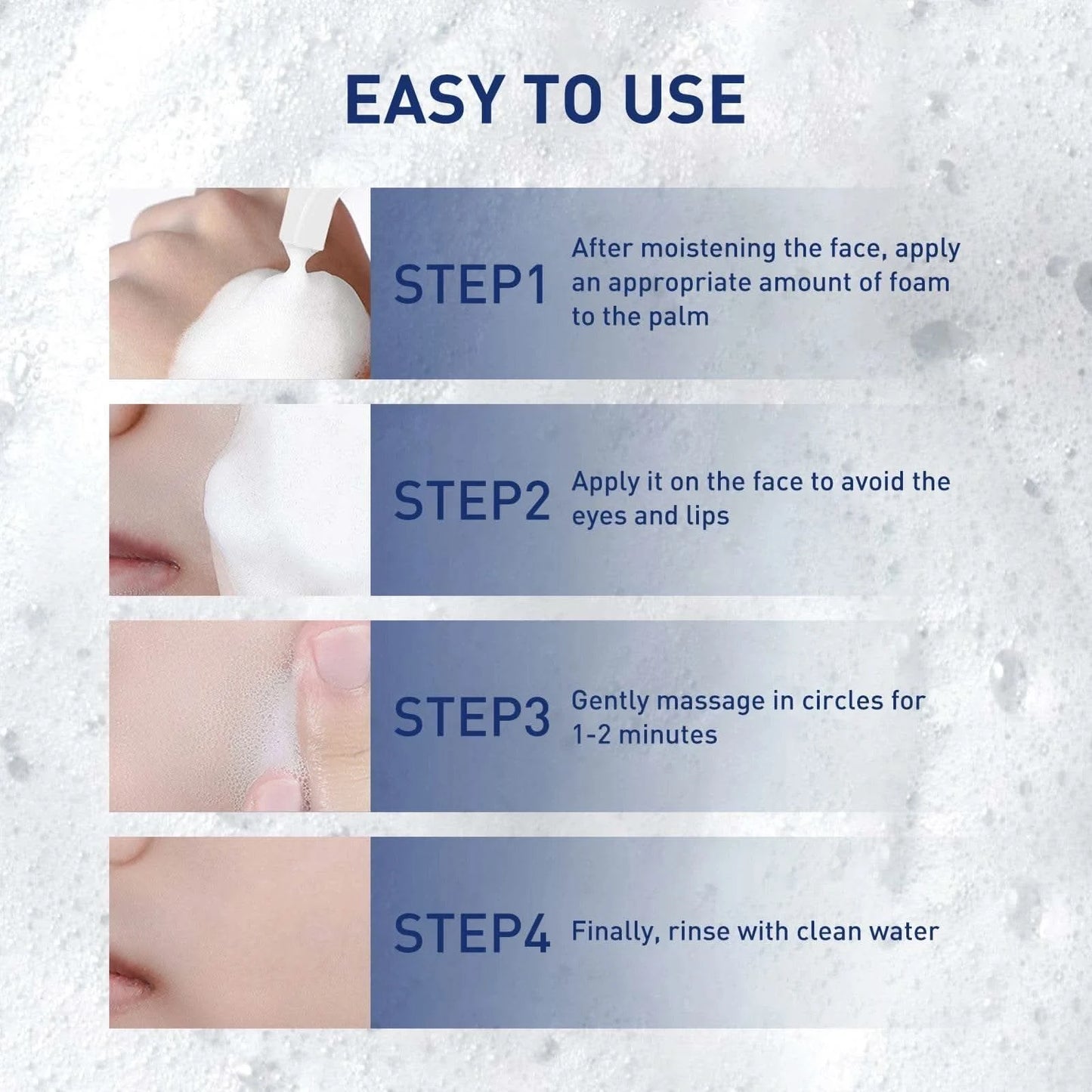 60ml Exfoliating Mousse Purifying Pores Temperate Clean Oil Control Exfoliator Blackhead Dead Skin Convenient Cleansing Foam - M & M Global