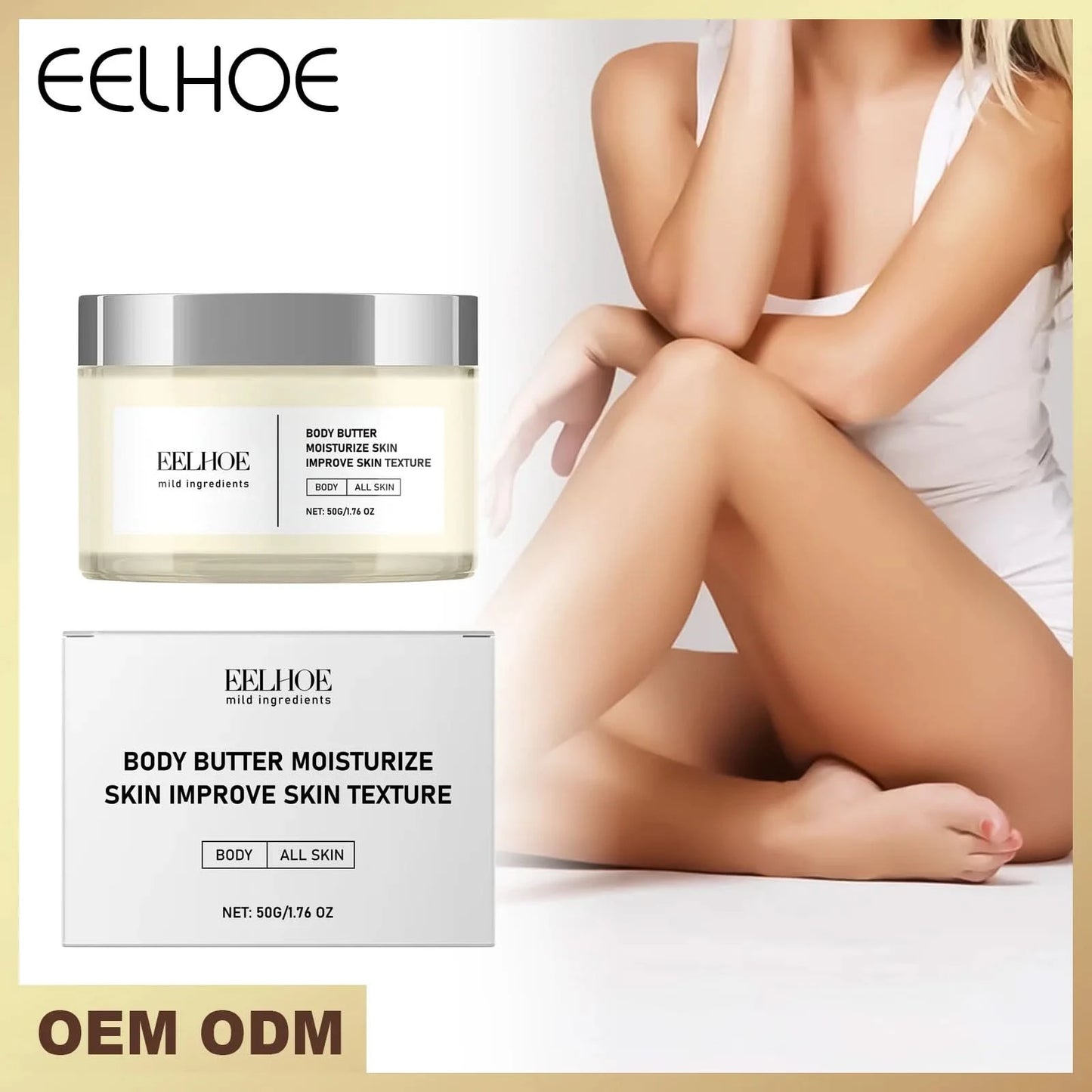 EELHOE Hyaluronic Acid Body Skin Tightening Cream Body Moisturizer Skin Firming Rejuvenation Collagen Brightener Cream for Body - M & M Global