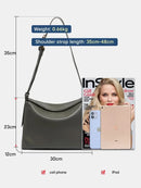 Zency Women's Messenger Bag Soft Genuine Leather Crossbody Bag Satchel Large Capacity Pockets Designer Dark Green Handbag - M & M Global
