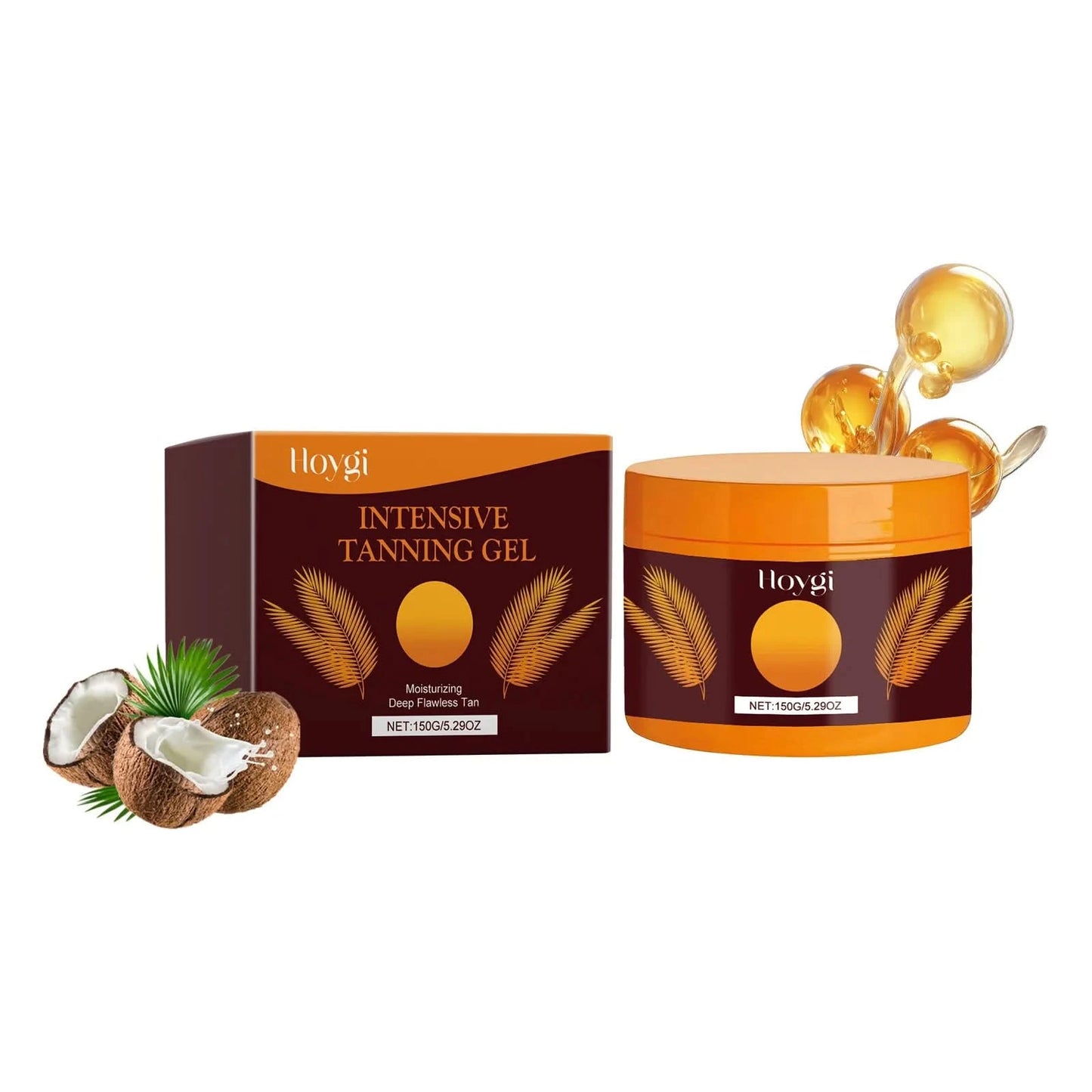 Hoygi 150g Sunless Tanning Gel Self Tanner Face Body Natural Tanning Accelerator Bronzer Moisturizing Sunbed Self Fake Tan Gel - M & M Global