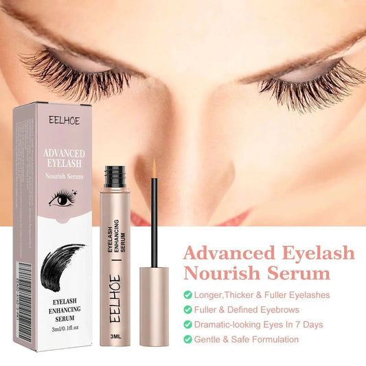 Eelhoe 3ml Eyelash Growth Serum Strengthen Eye Lash Curl Lengthening Makeup Enhancer Lash Eyebrow Fuller Thicken Eyelash Serum - M & M Global